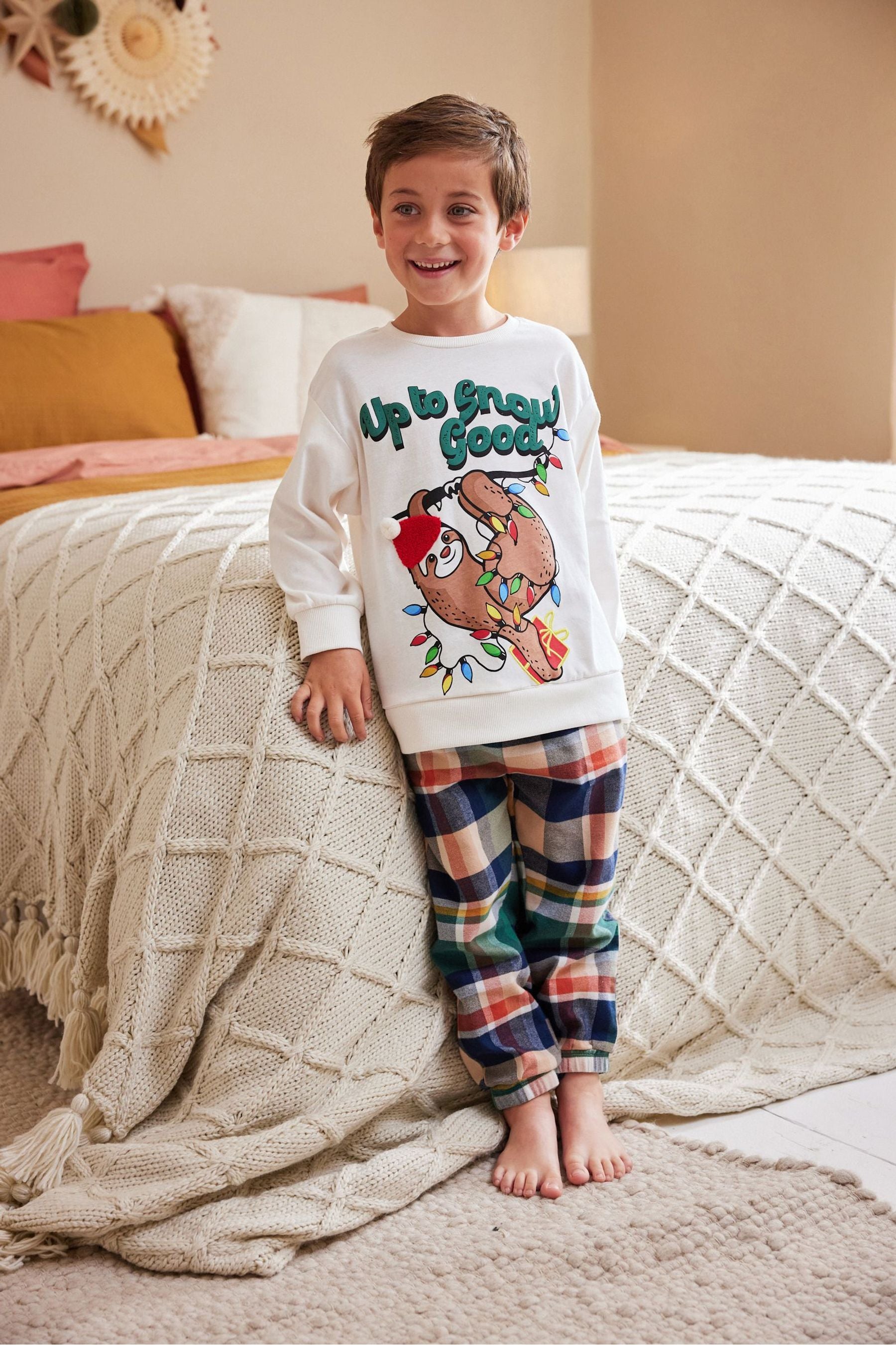 Check Next Kids Matching Family Festive Friend Pyjamas (9mths-16yrs)