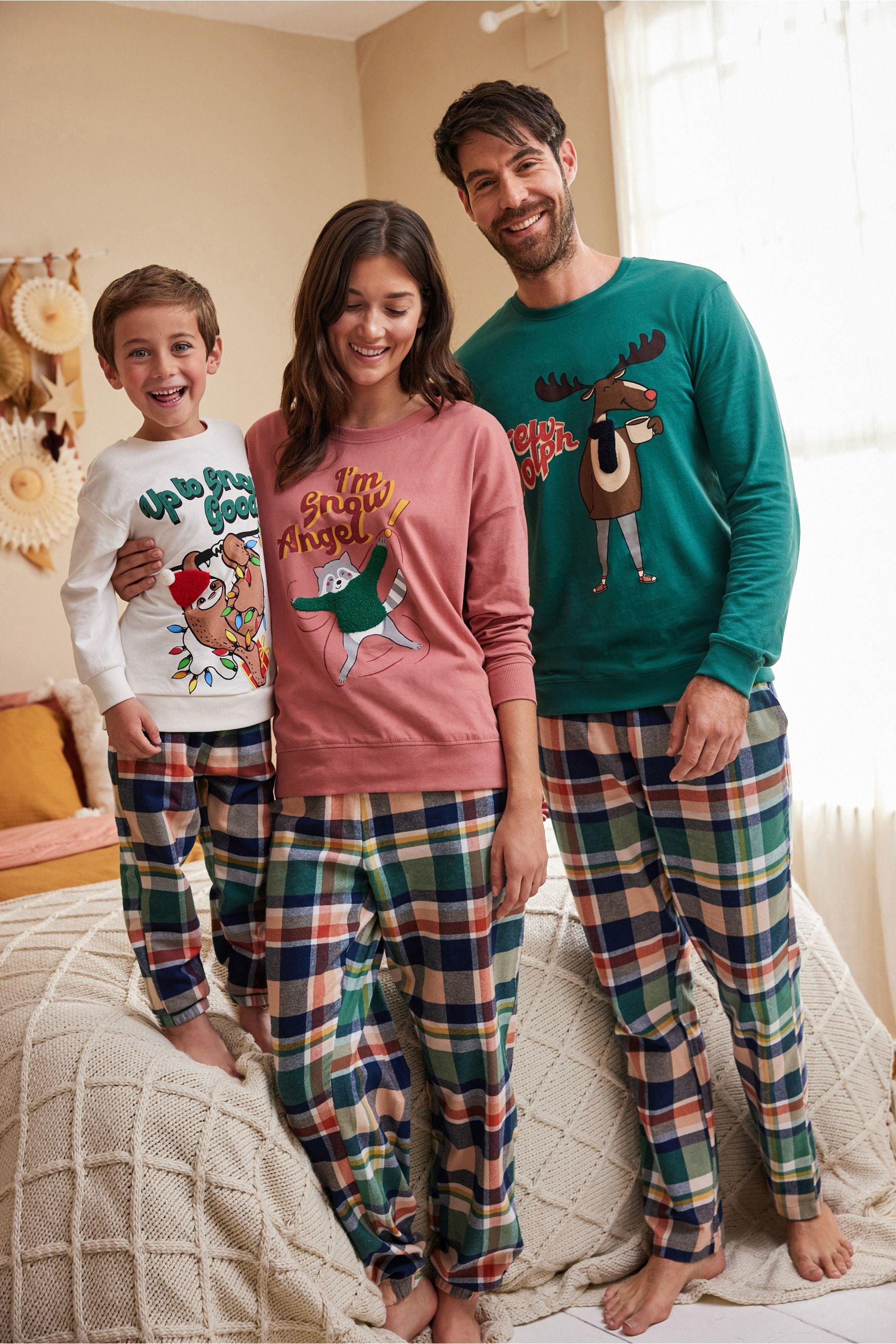 Check Next Kids Matching Family Festive Friend Pyjamas (9mths-16yrs)