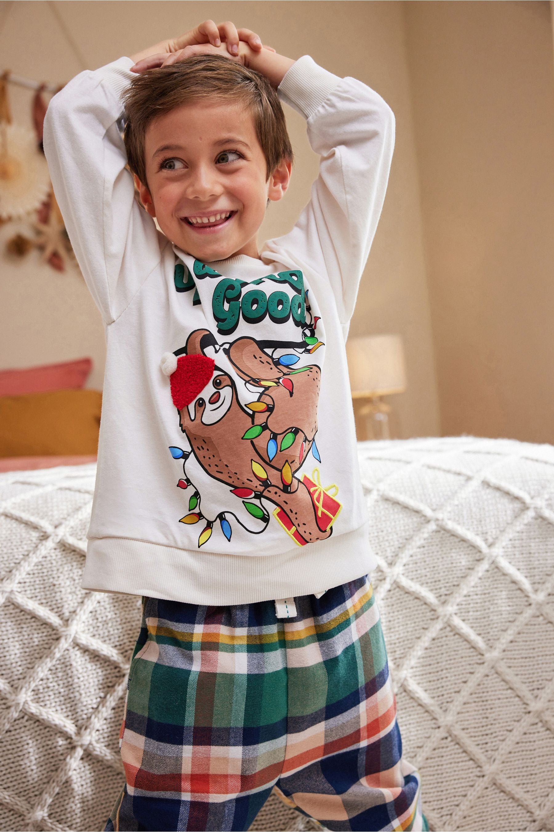 Check Next Kids Matching Family Festive Friend Pyjamas (9mths-16yrs)