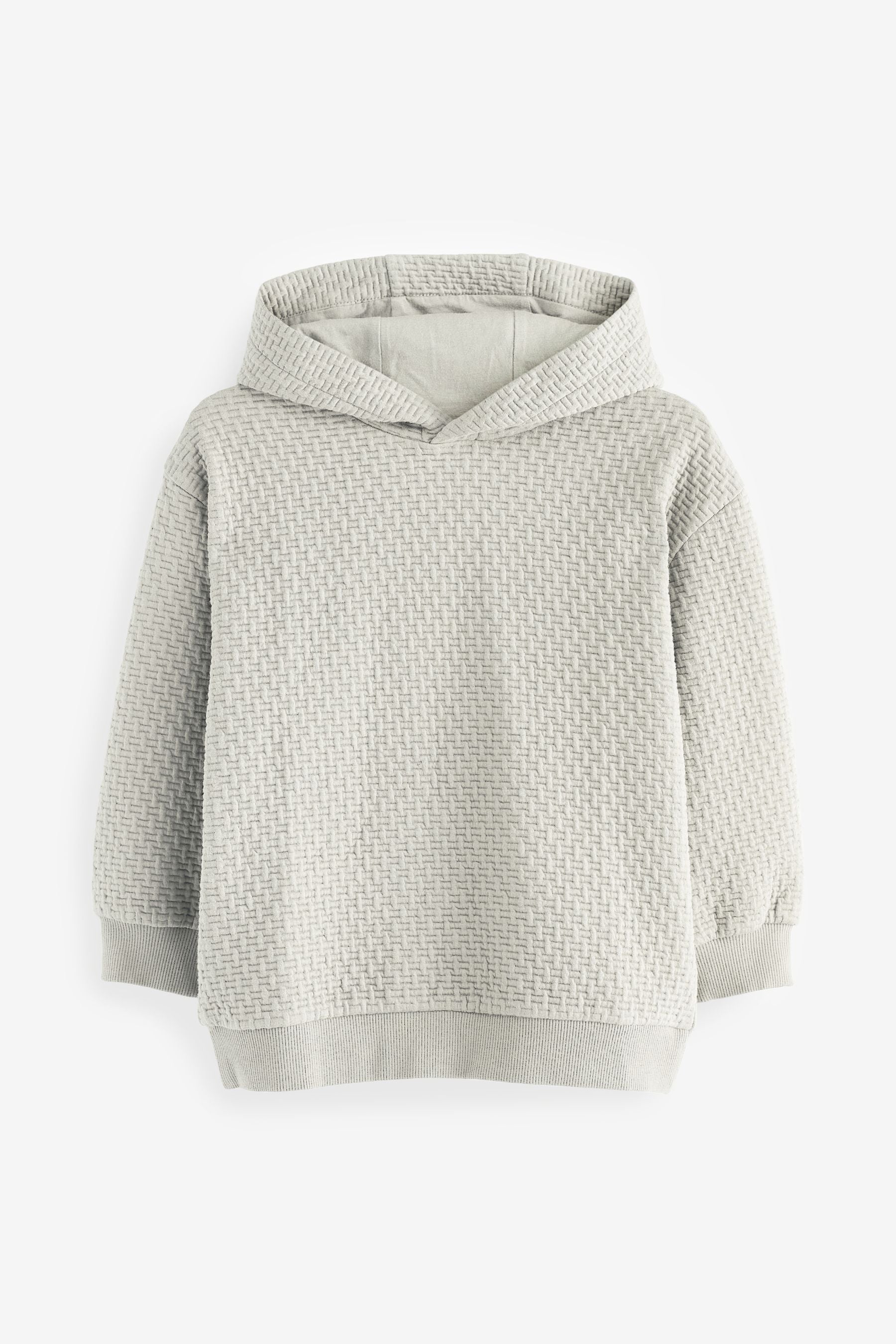 Ecru White Textured Hoodie (3-16yrs)