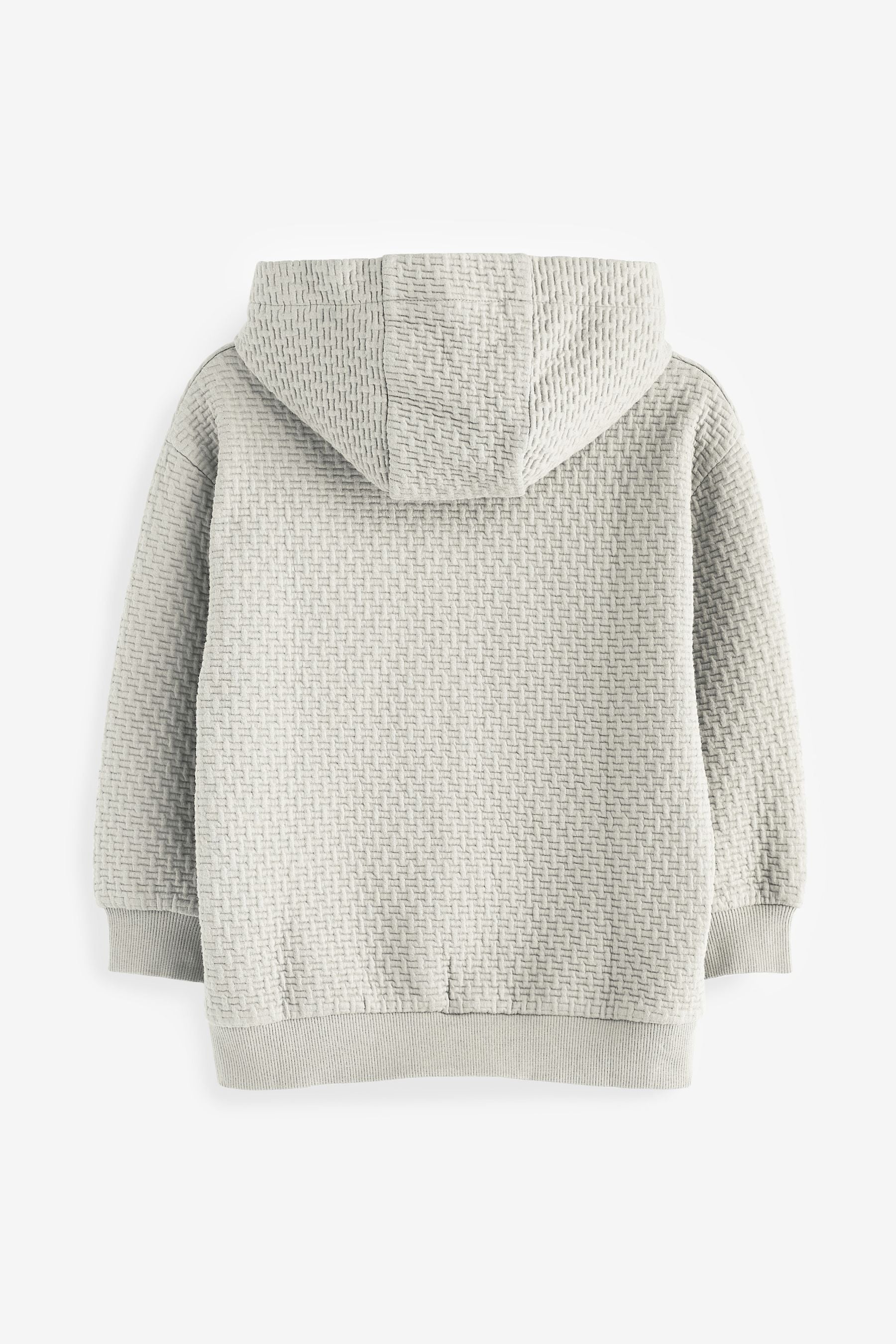 Ecru White Textured Hoodie (3-16yrs)