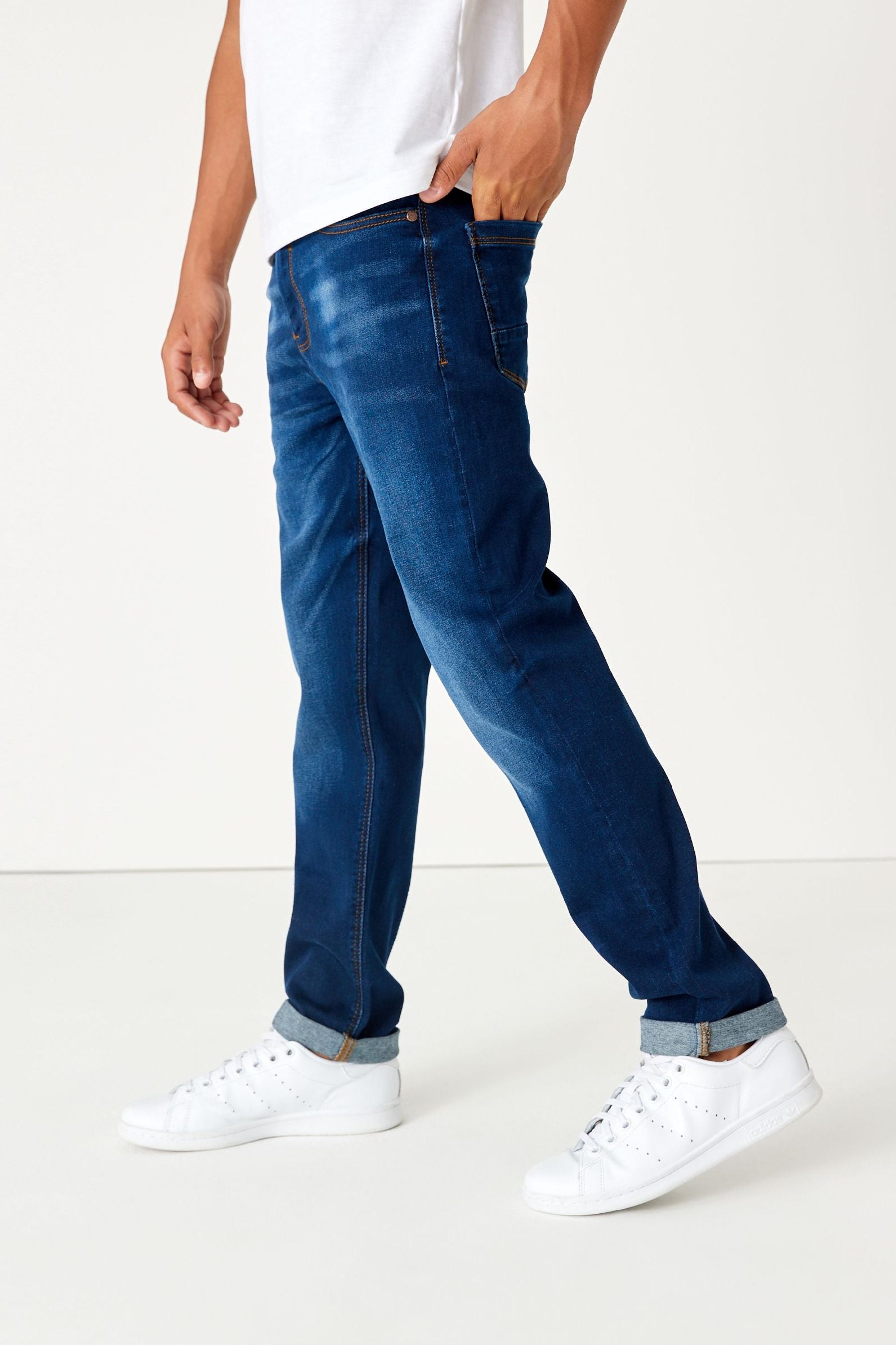 Indigo Mega Stretch Adjustable Waist Jeans (3-16yrs)