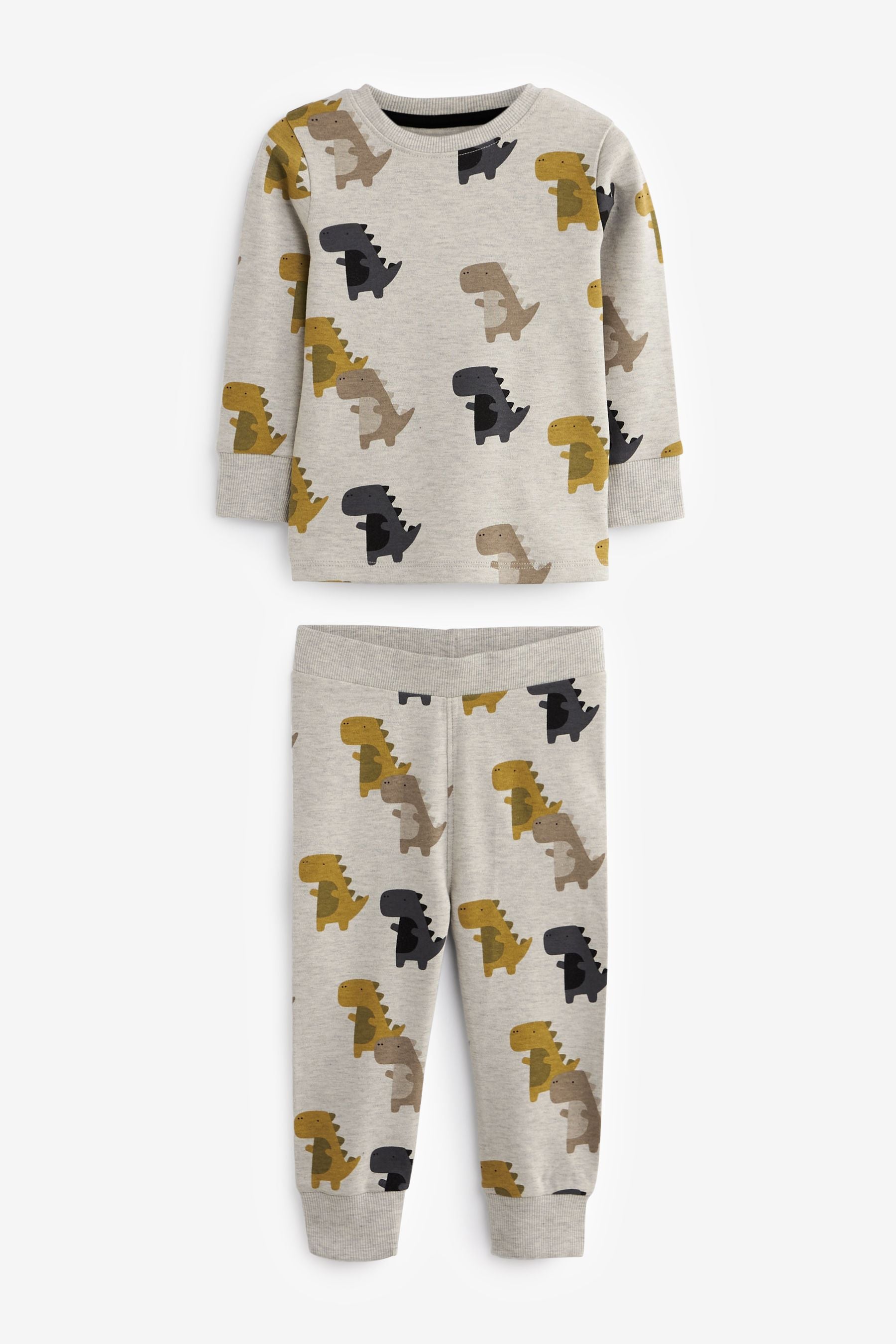 Citrine Yellow Dinosaur Snuggle Pyjamas 3 Pack (9mths-8yrs)