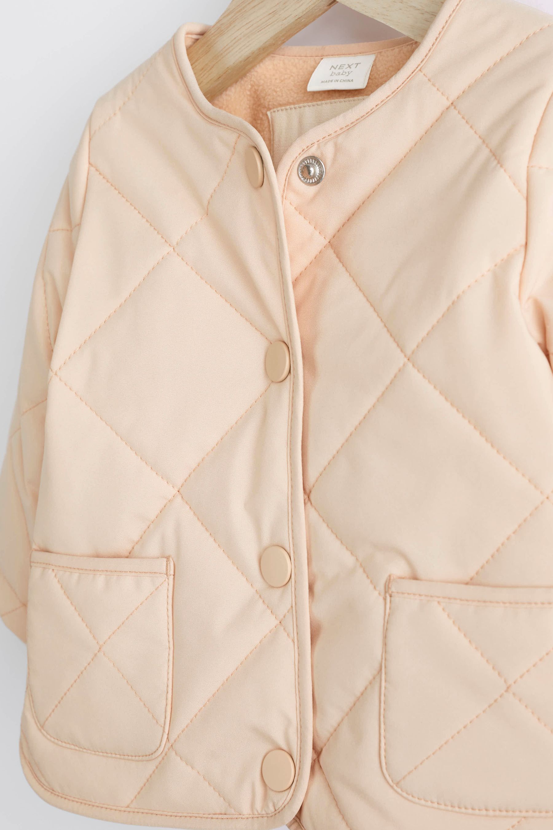 Cream Baby Quilted Jacket (0mths-2yrs)