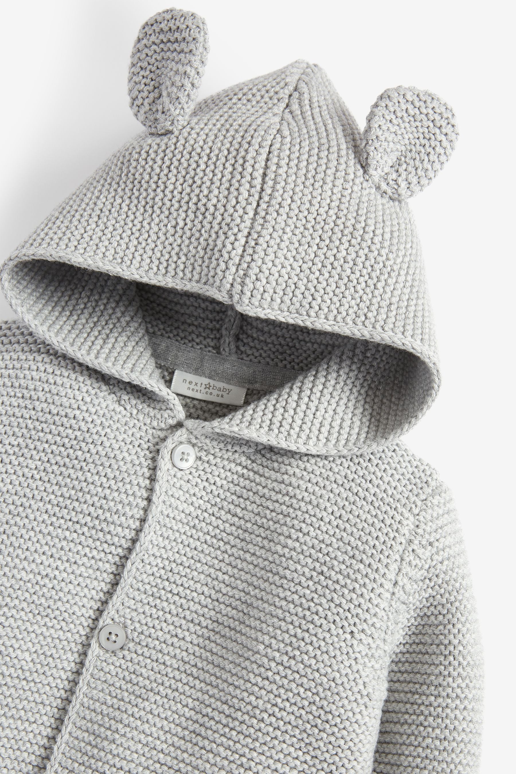 Grey Baby Hooded Baby Cardigan (0mths-3yrs)