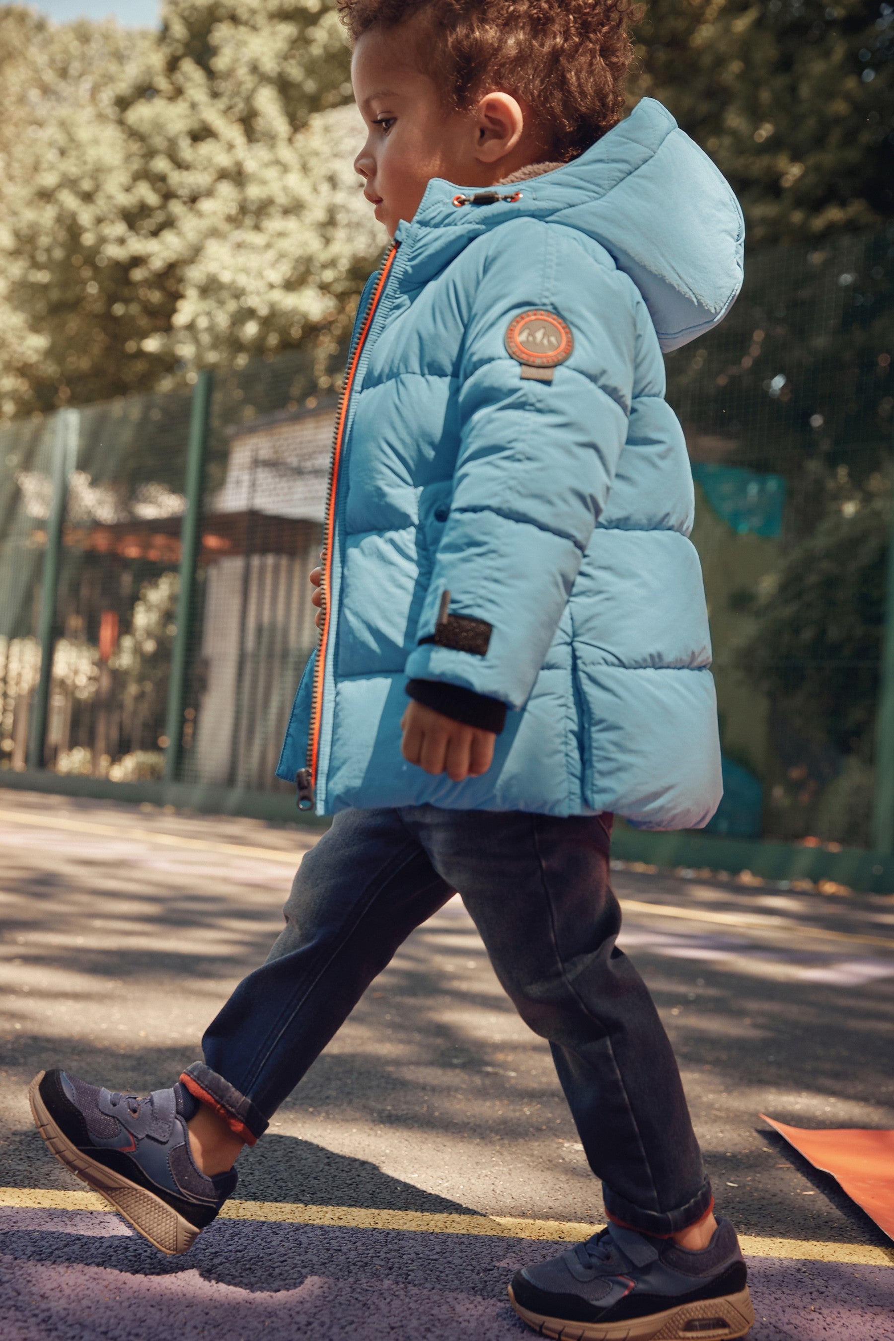 Blue Longline Padded Coat (3mths-7yrs)