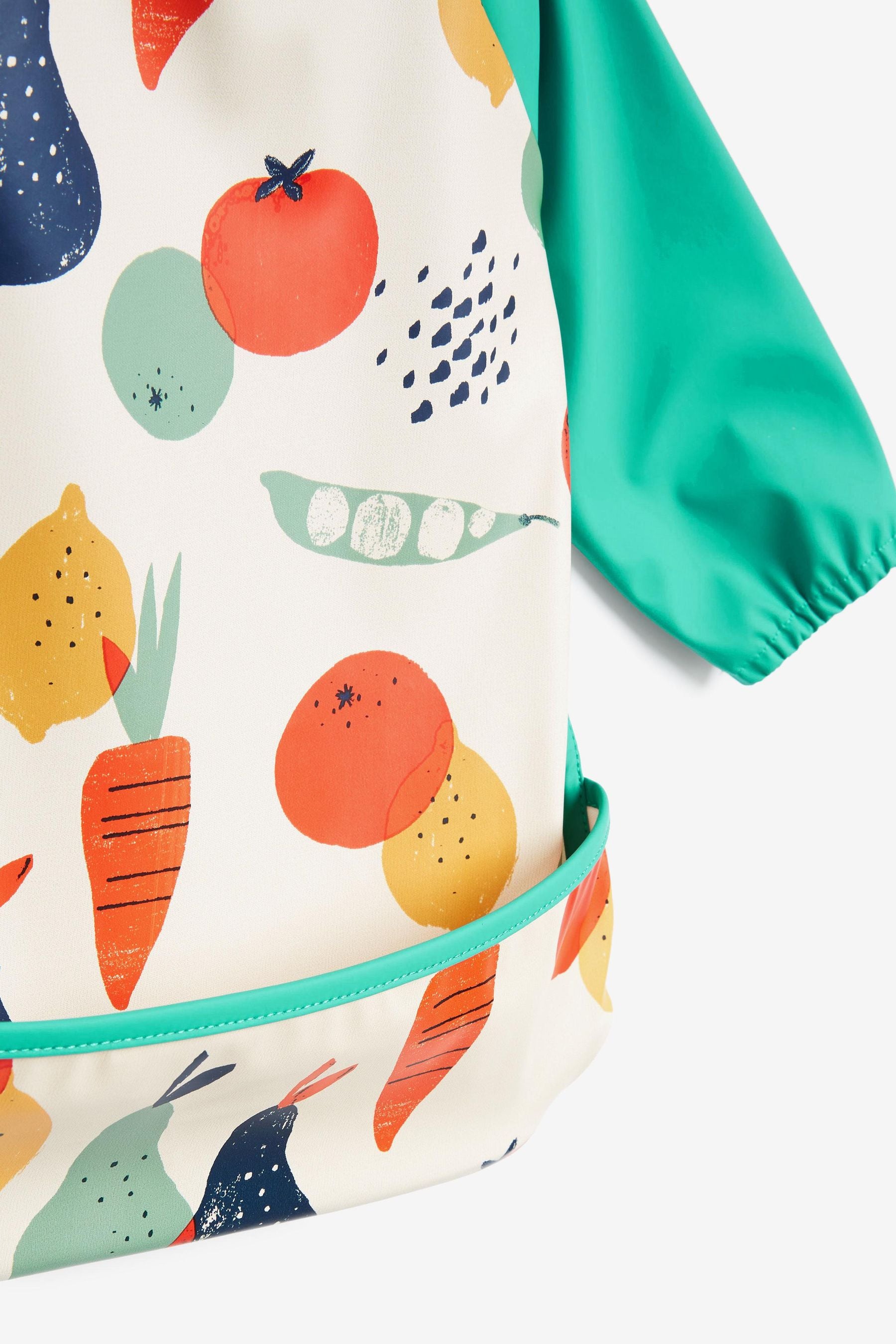 Vegetable Print Baby Weaning/Feeding Sleeved Bib