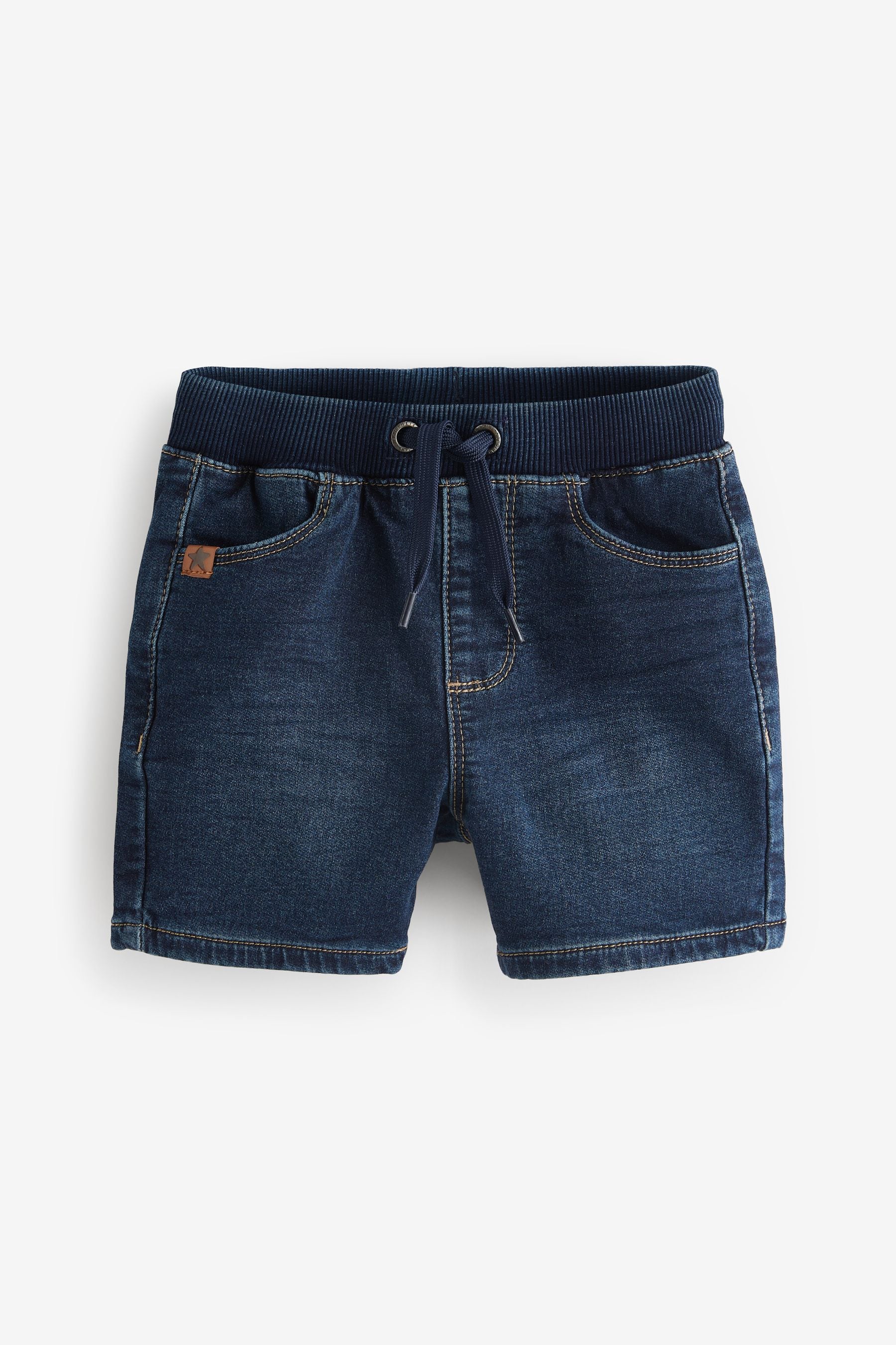 Bleach/Dark Wash Jersey Denim Pull On Shorts 2 Pack (3mths-7yrs)