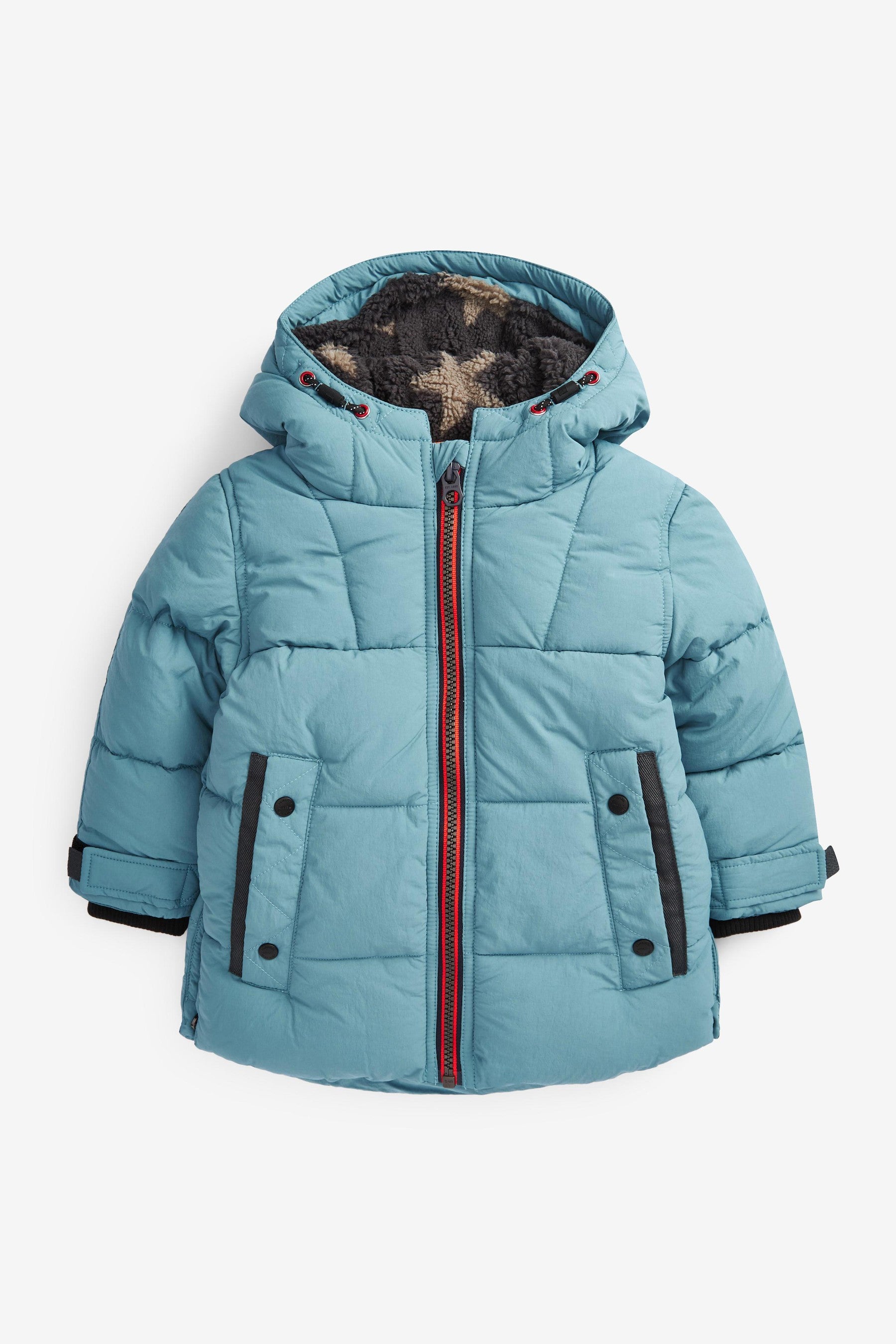 Blue Longline Padded Coat (3mths-7yrs)