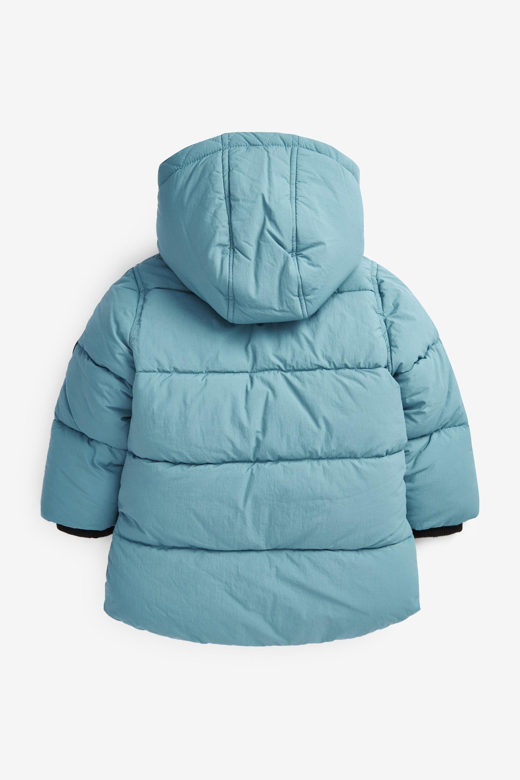 Blue Longline Padded Coat (3mths-7yrs)