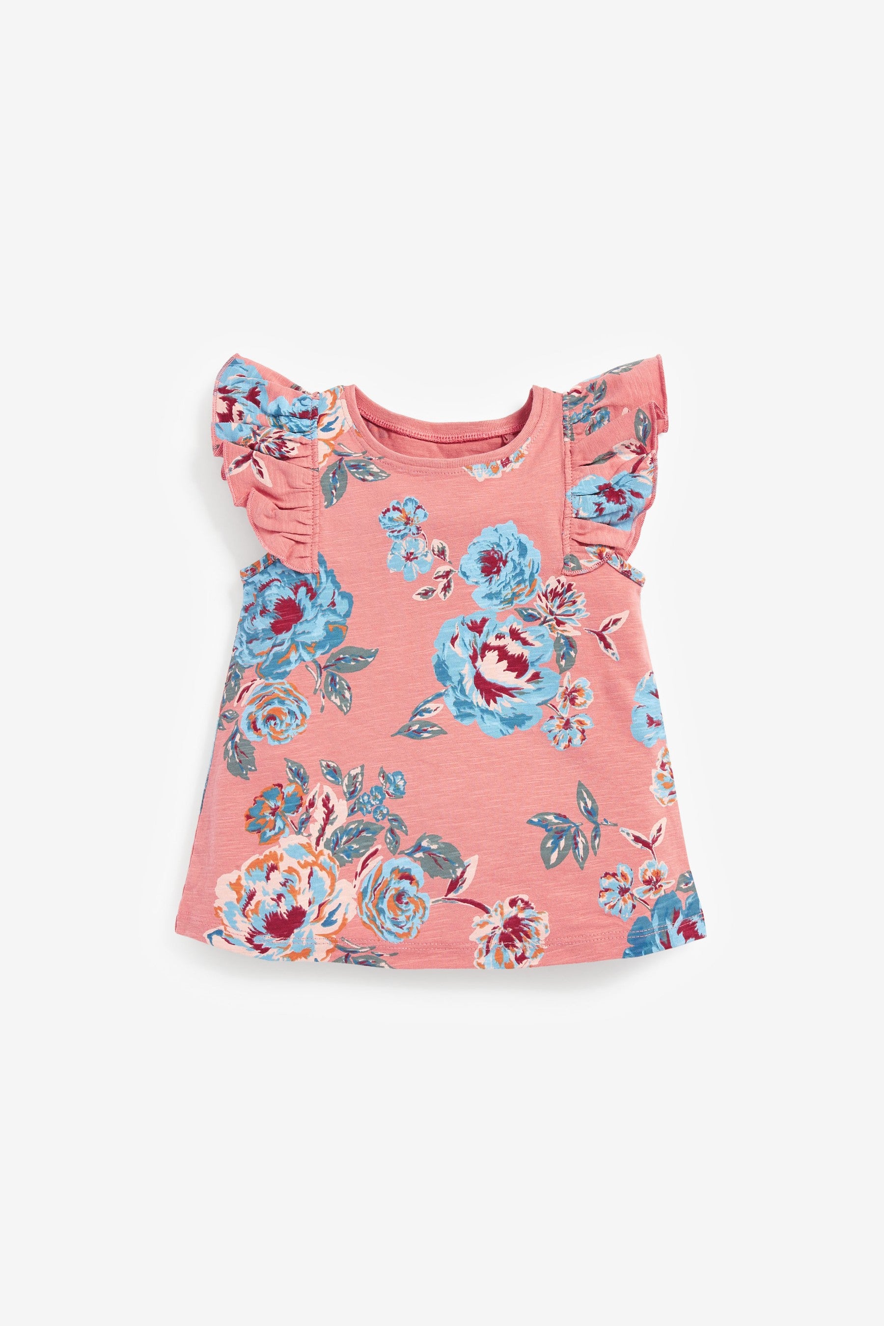 Pink Floral 5 Pack Vests (3mths-7yrs)