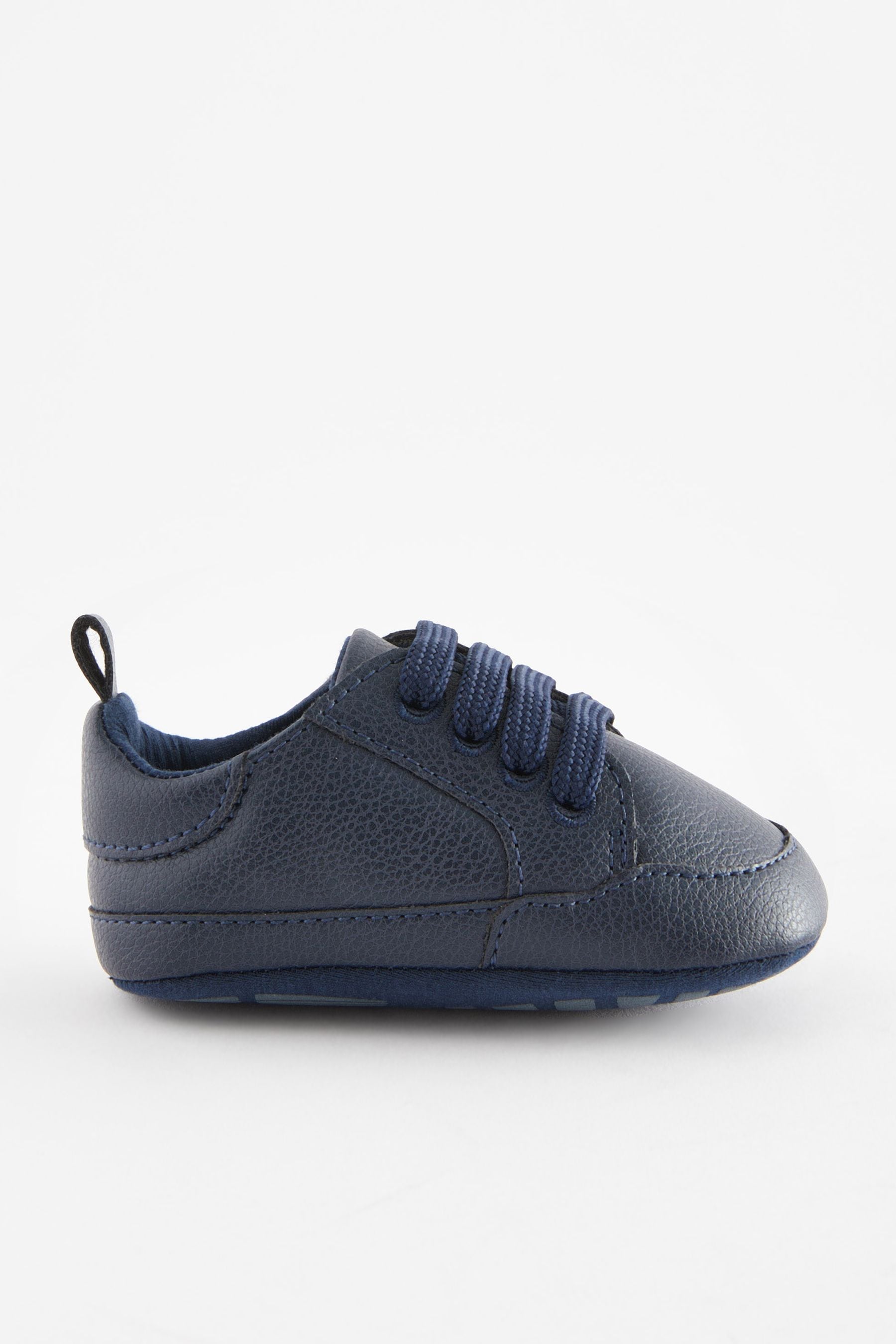 Navy Blue Lace-Up Baby Trainers (0-24mths)