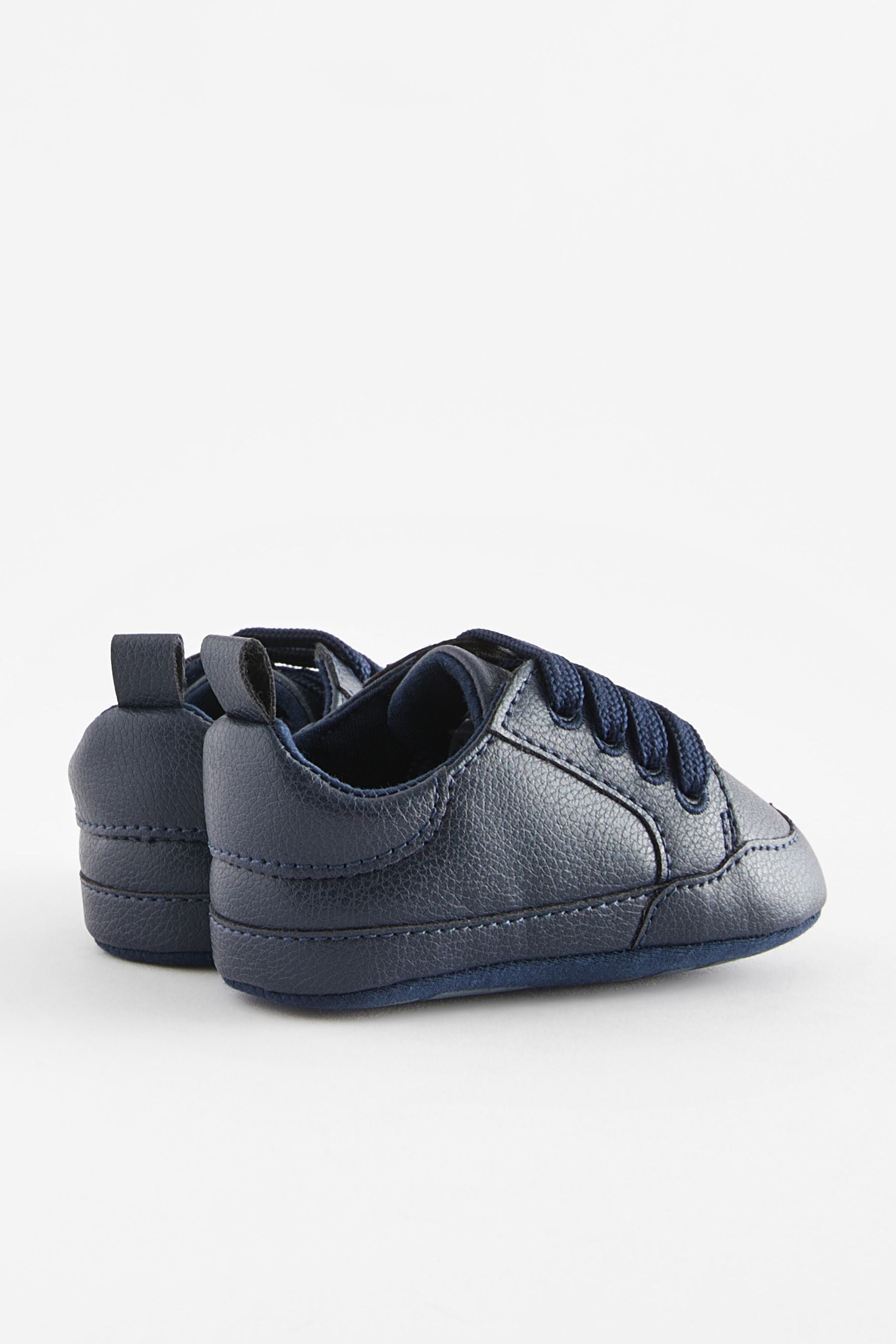 Navy Blue Lace-Up Baby Trainers (0-24mths)