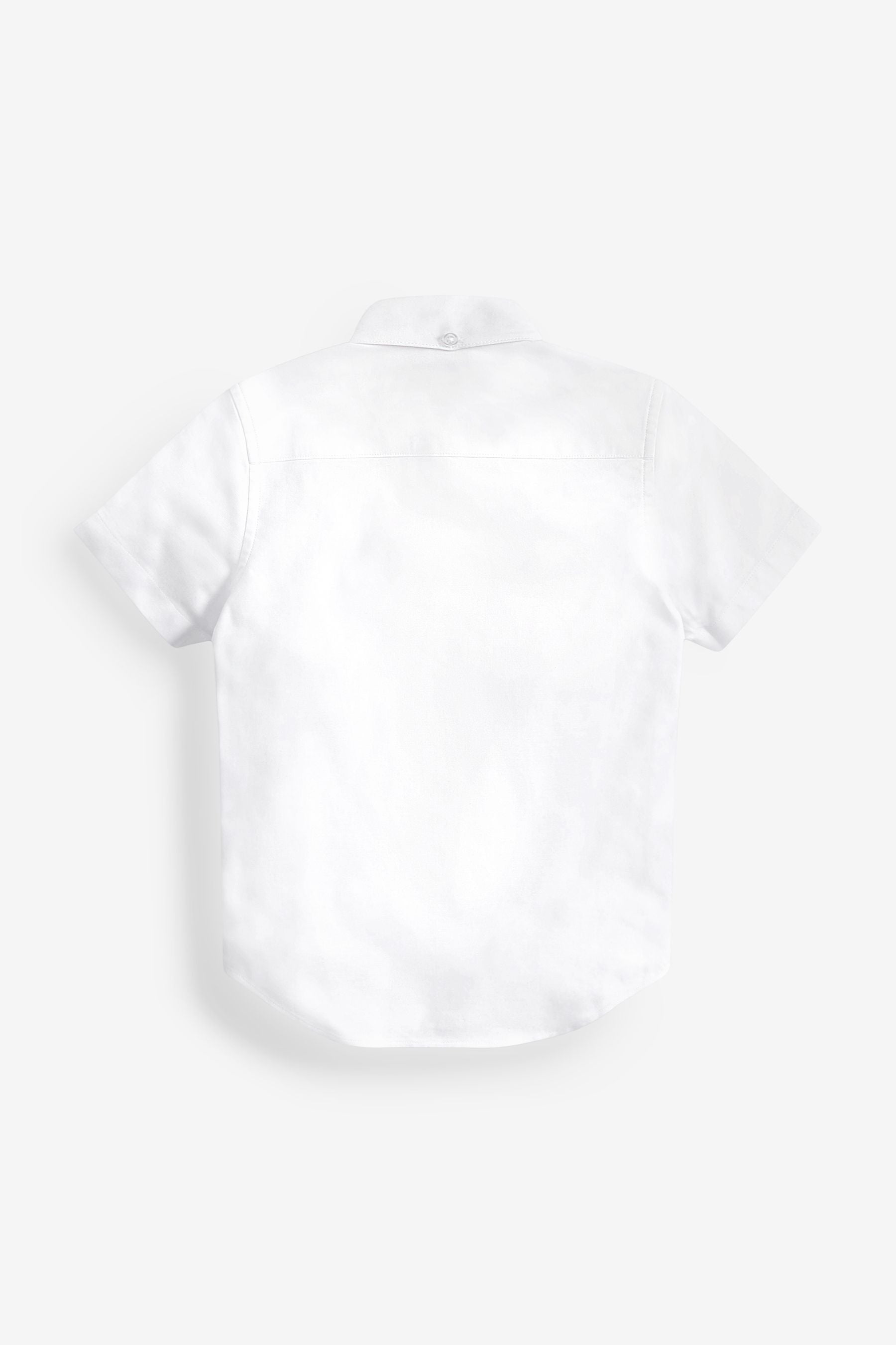 White Plain Short Sleeve Cotton Rich Oxford Shirt (3-16yrs)