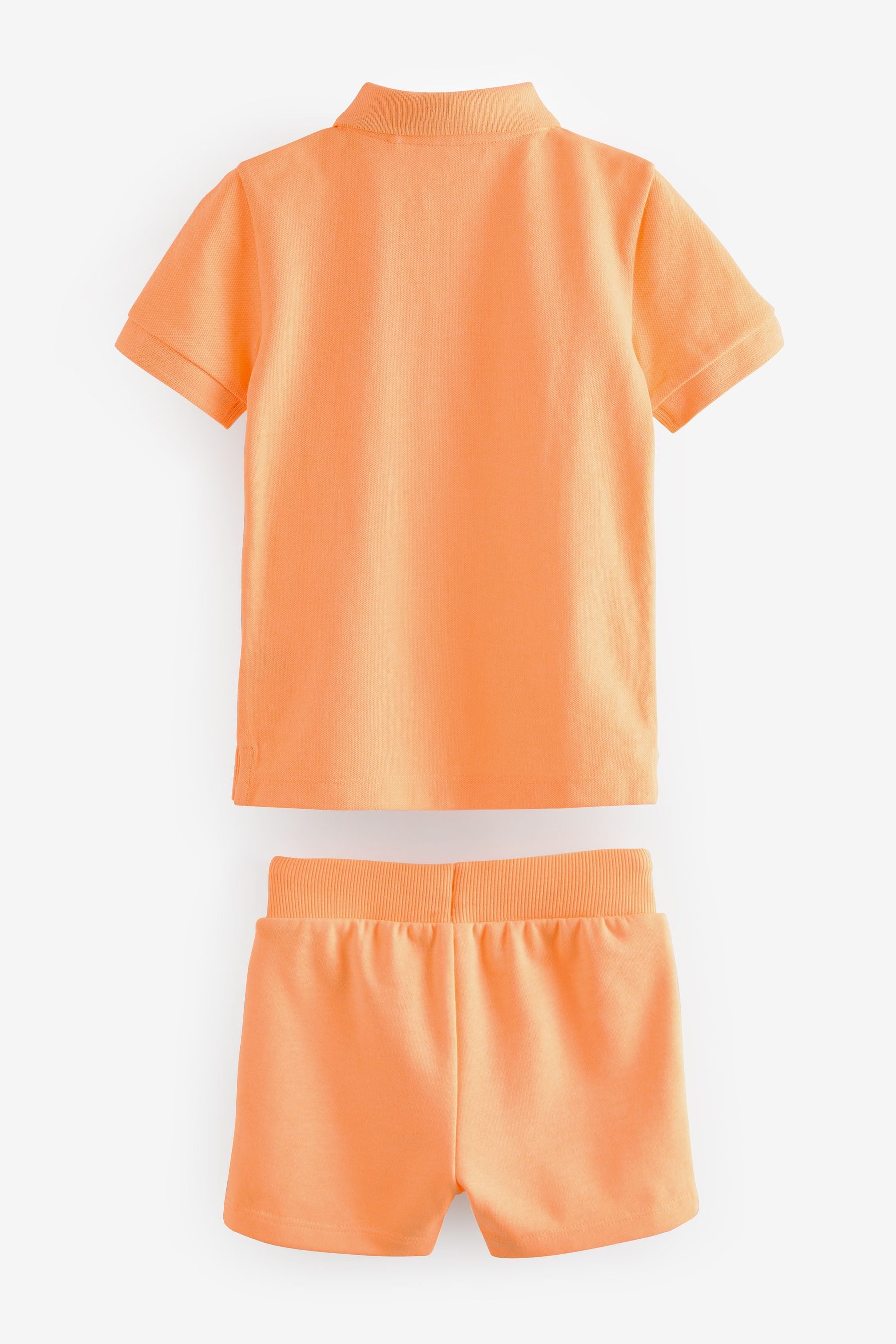 Orange Short Sleeve Polo and Shorts Set (3mths-7yrs)