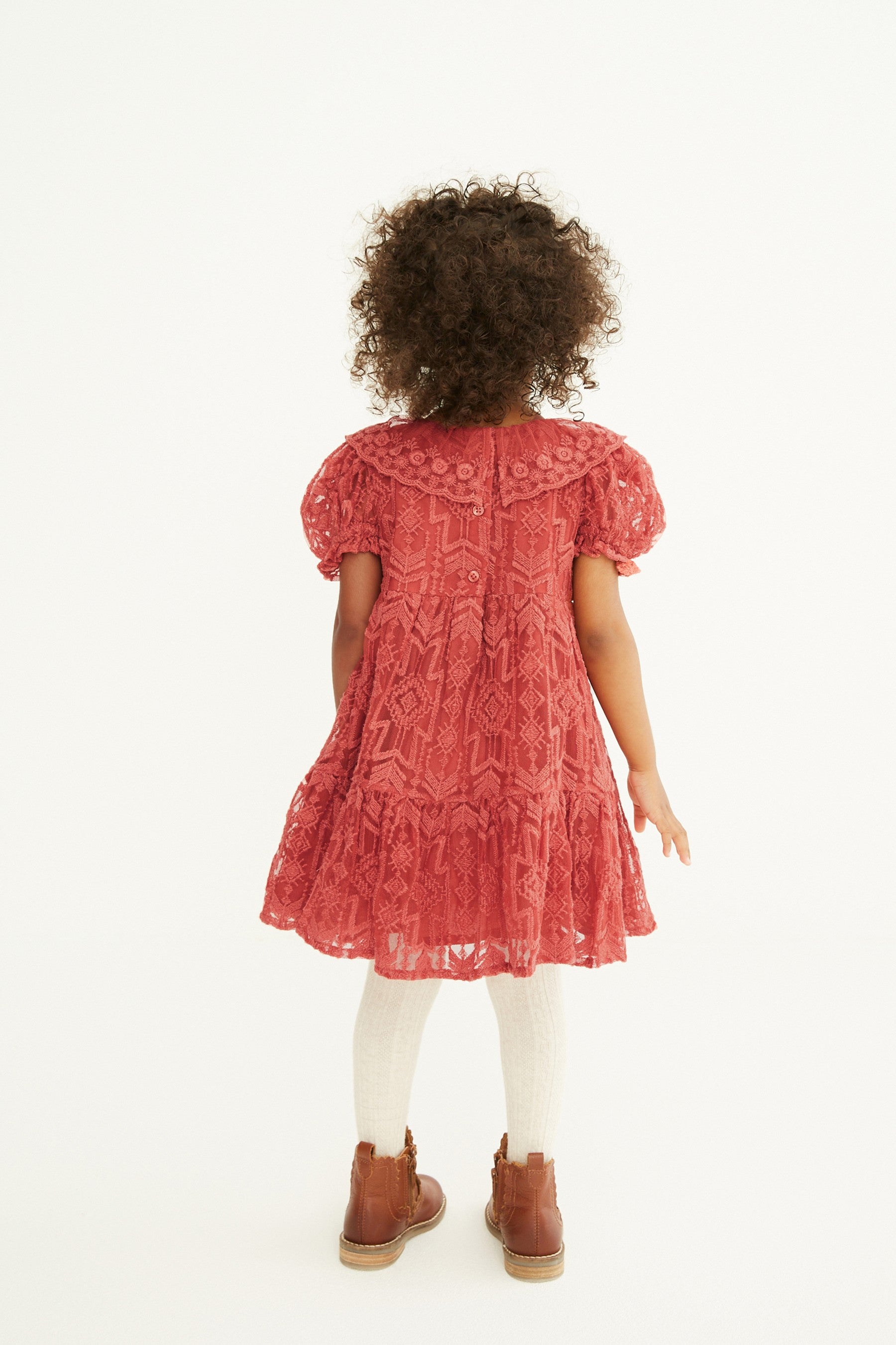 Rust Brown Lace Dress (3mths-7yrs)