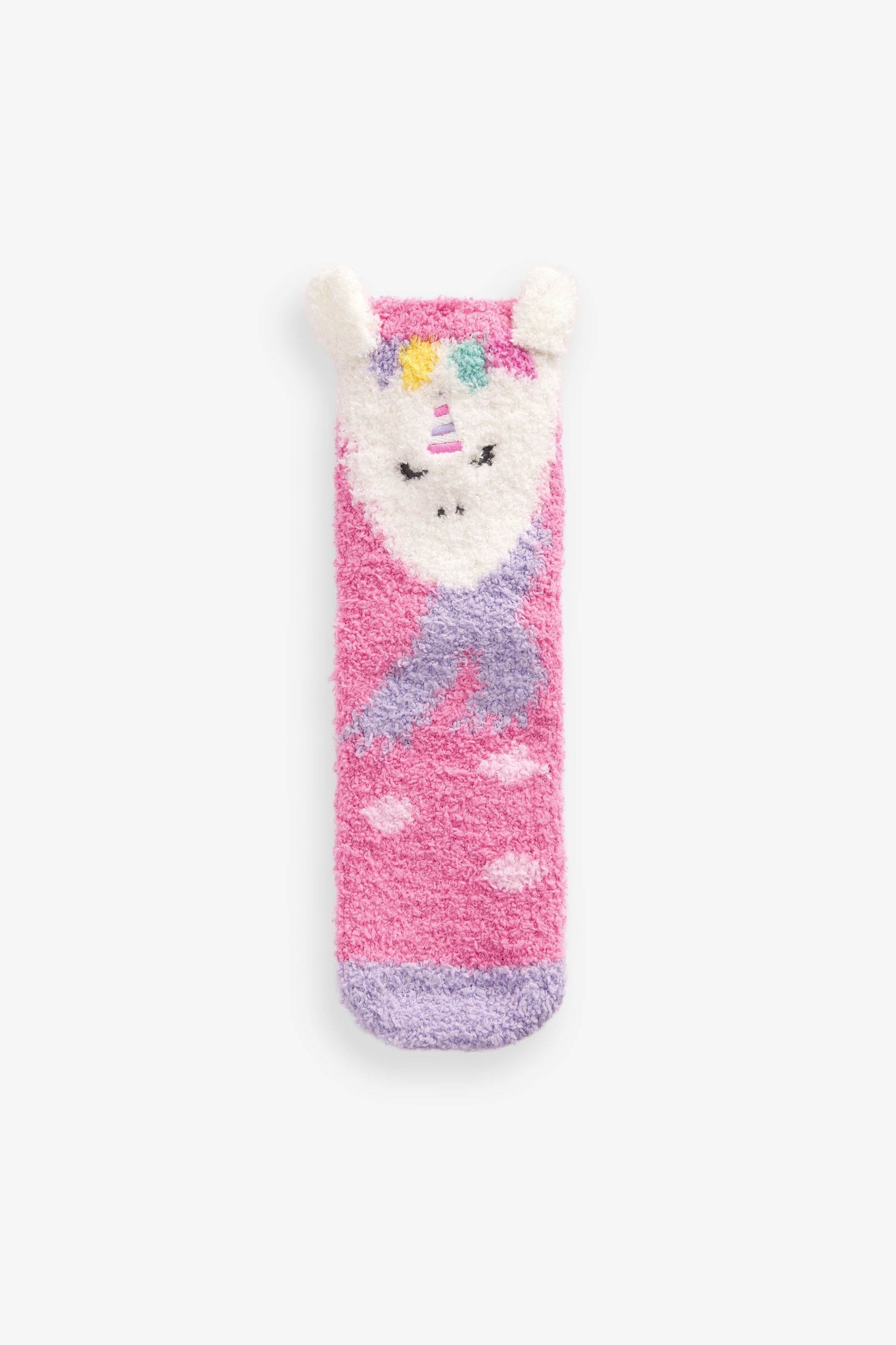 Pink Unicorn Cosy Slippers Socks