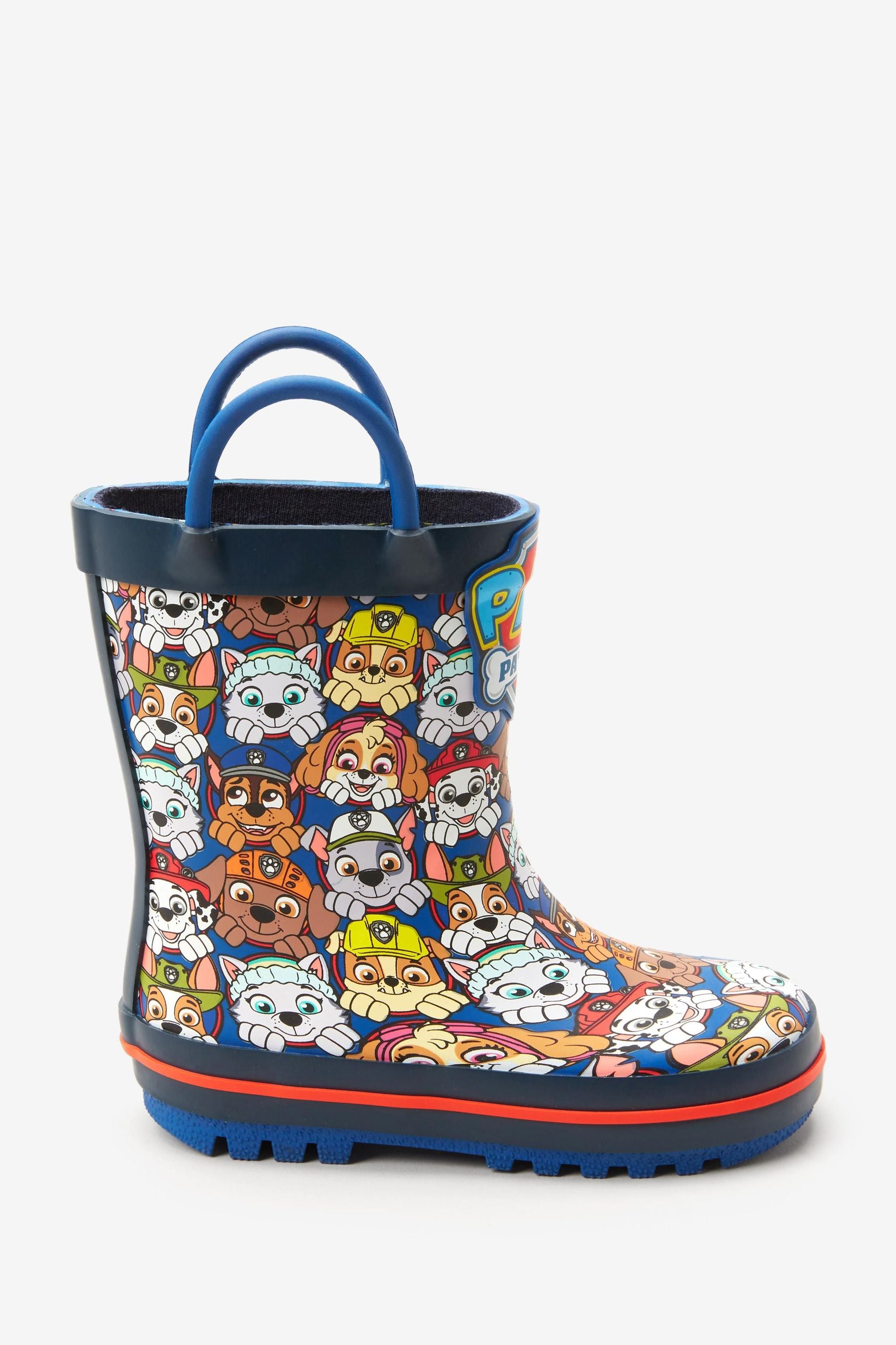 Navy PAW Patrol Handle Wellies