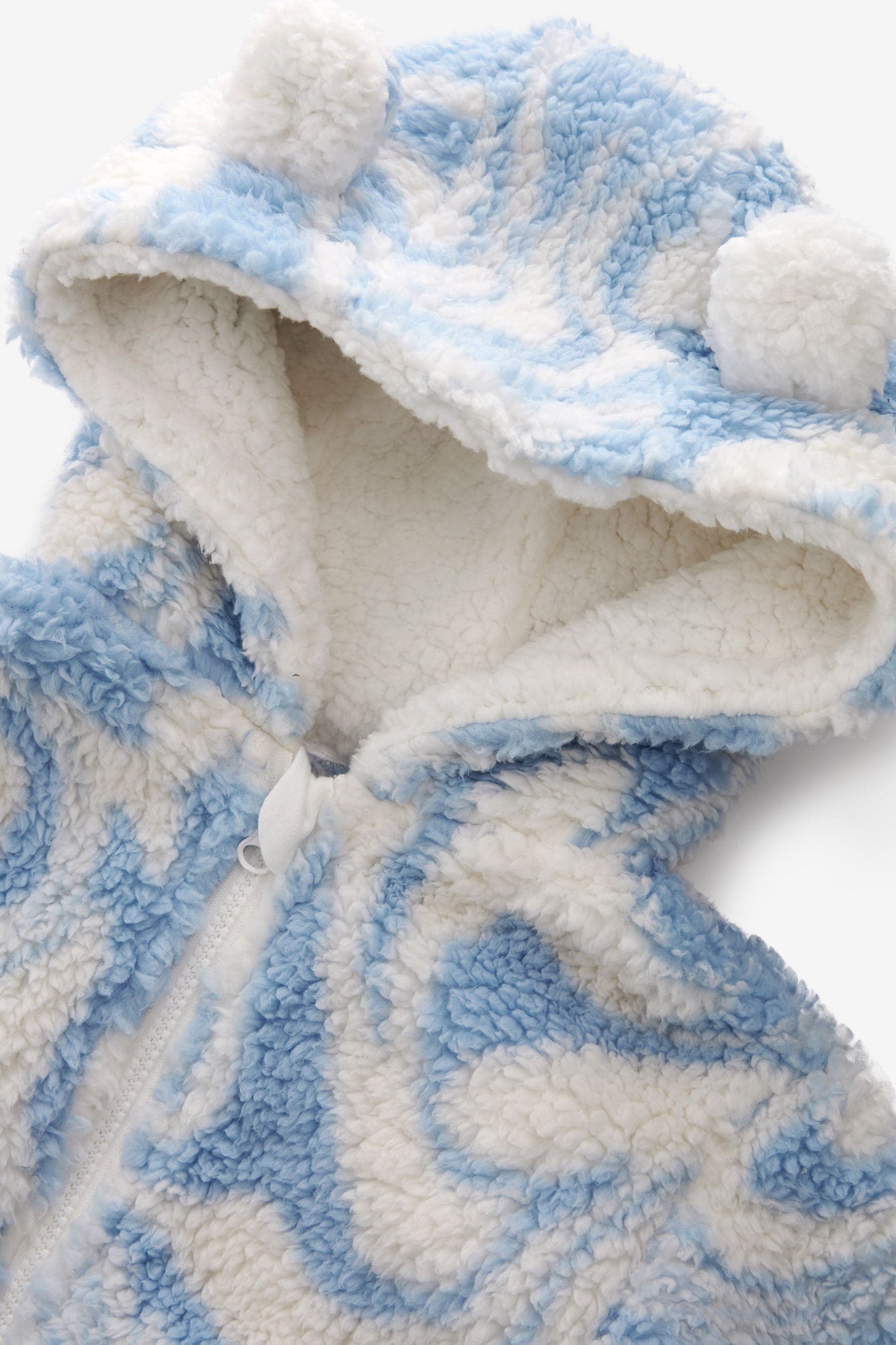 Blue/White Swirl Teddy Borg Fleece All-In-One (3-16yrs)