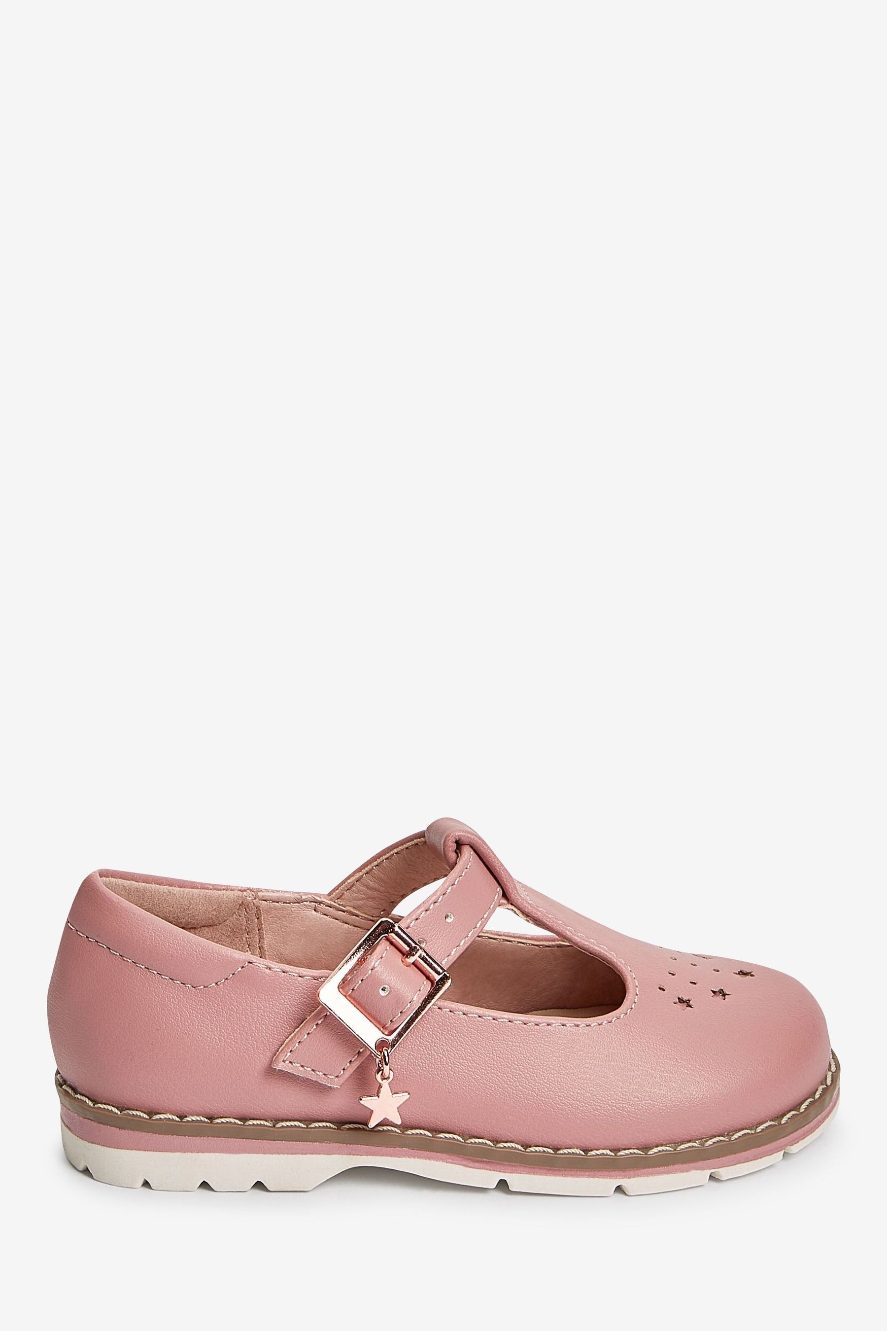 Pink Star Charm T-Bar Shoes