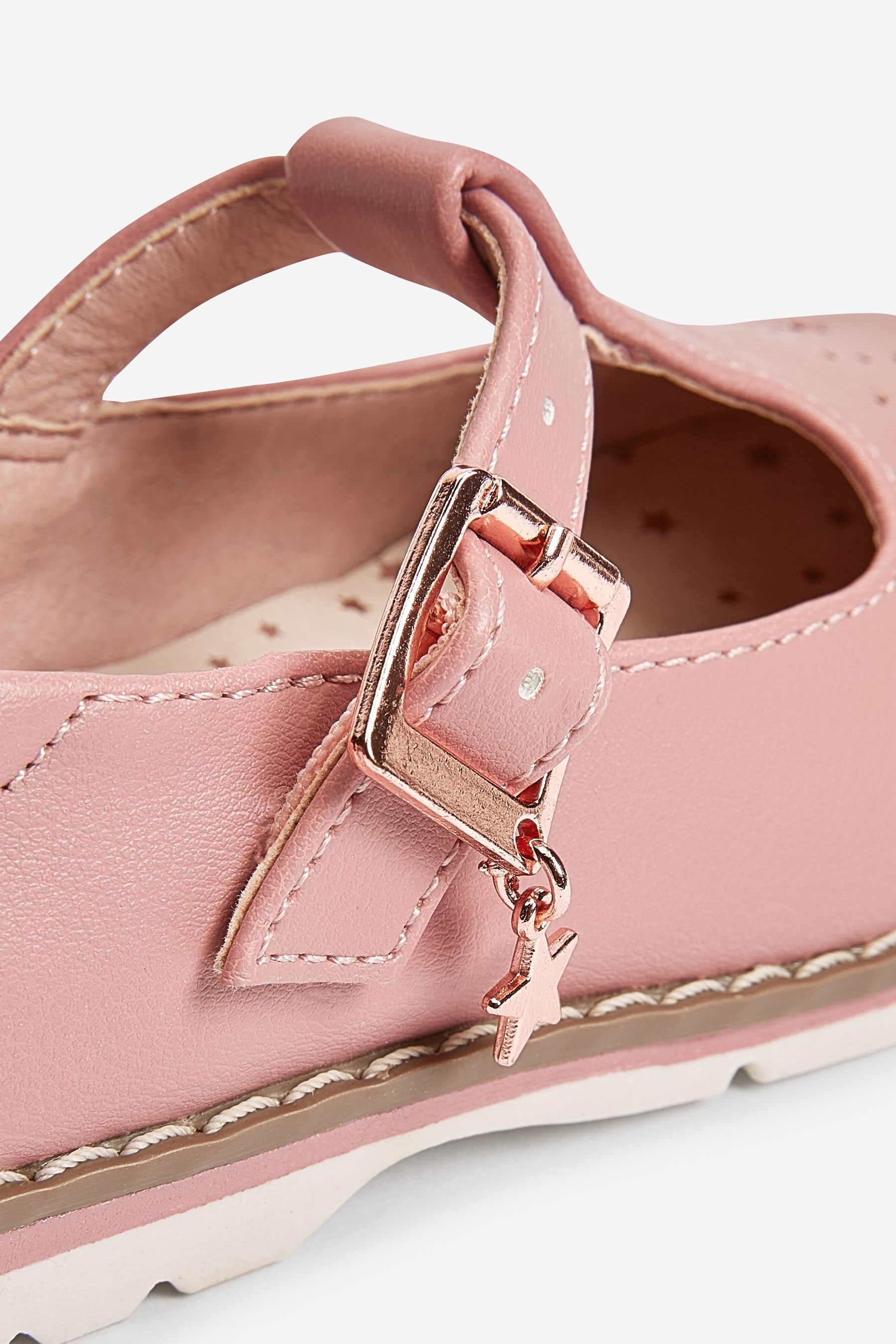 Pink Star Charm T-Bar Shoes