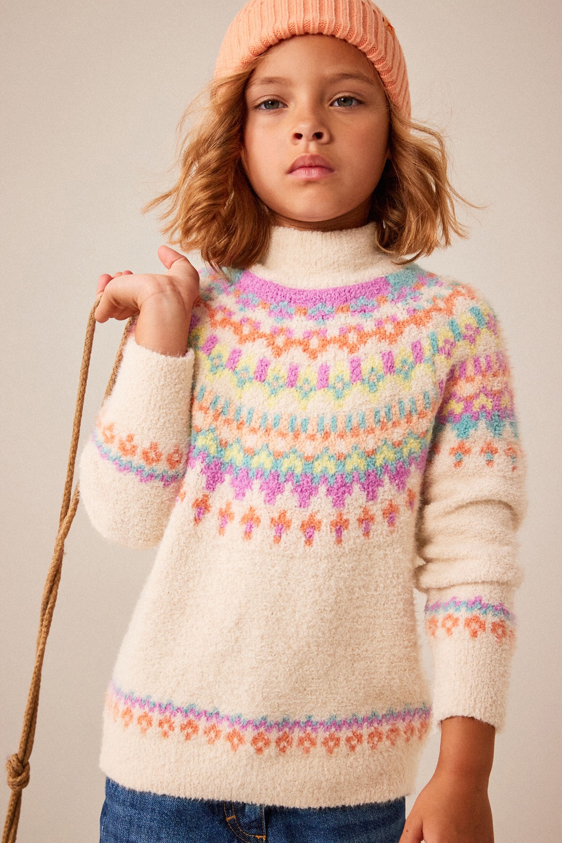 Multicolour Fairisle Pattern Jumper (3-16yrs)