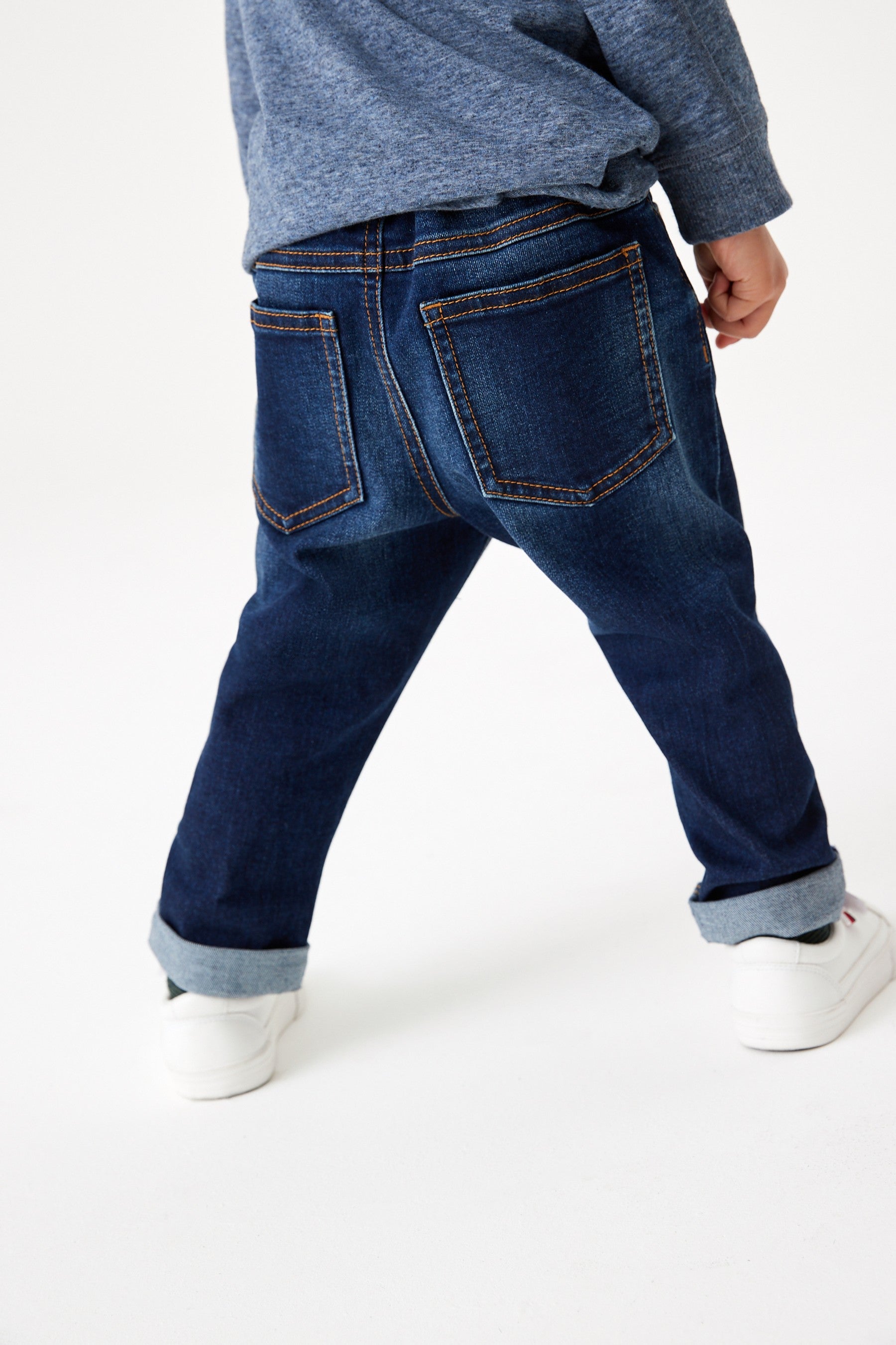 Indigo Blue Dinosaur Slim Fit Five Pocket Jeans With Stretch (3mths-7yrs)