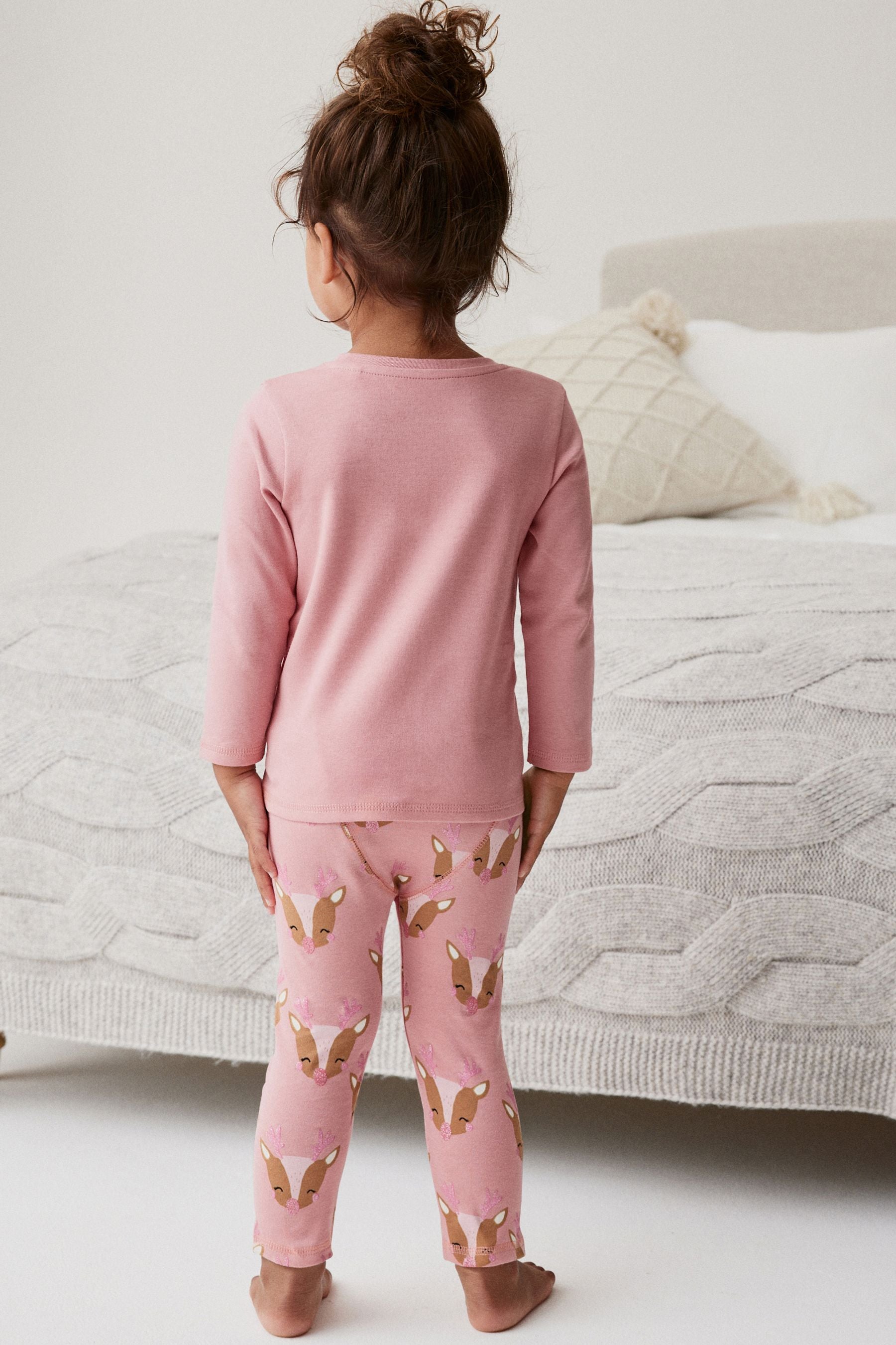 Pink Reindeer Christmas Pyjamas (9mths-12yrs)