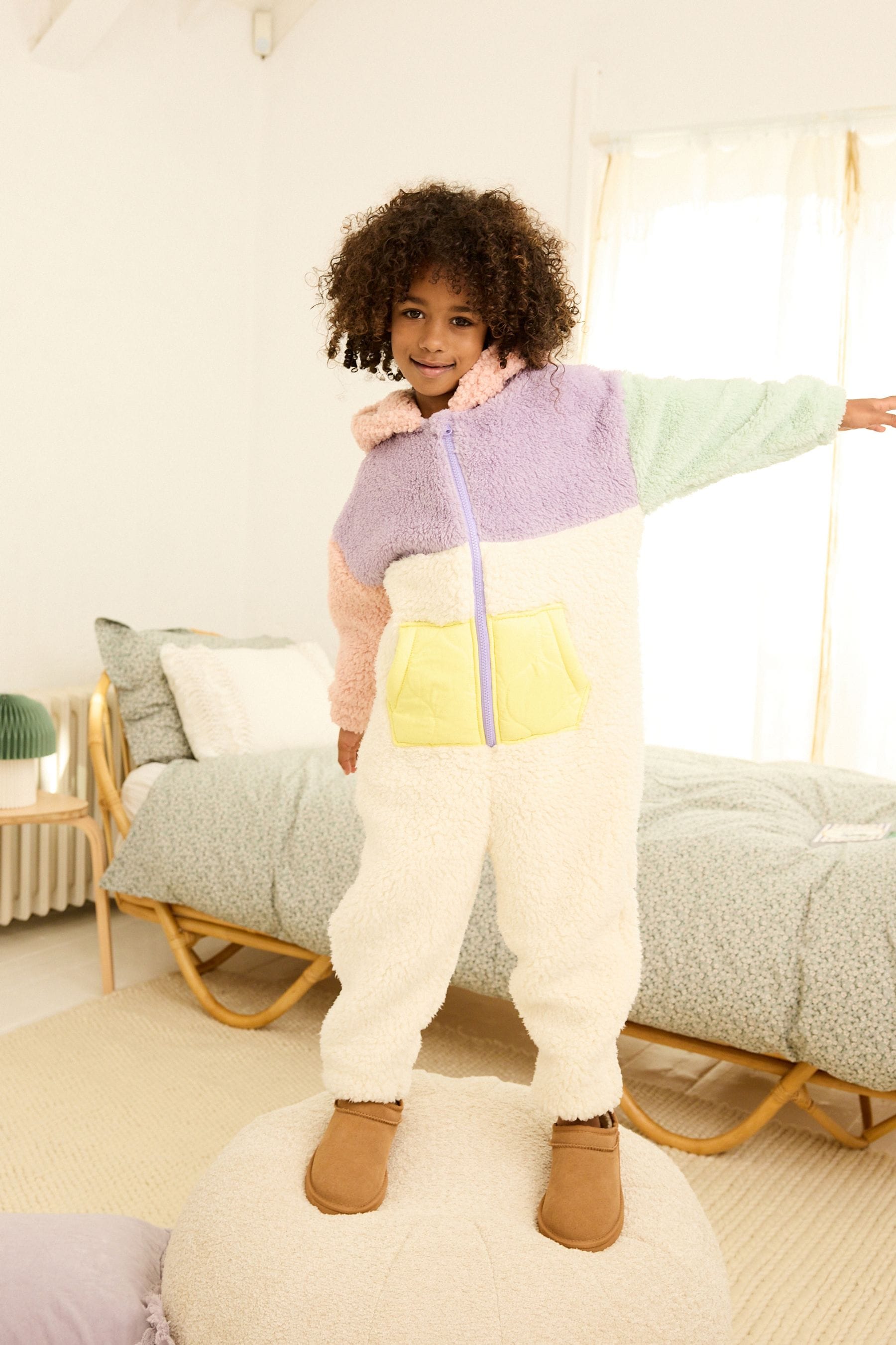 Multi Colourblock Fleece All-In-One (3-16yrs)