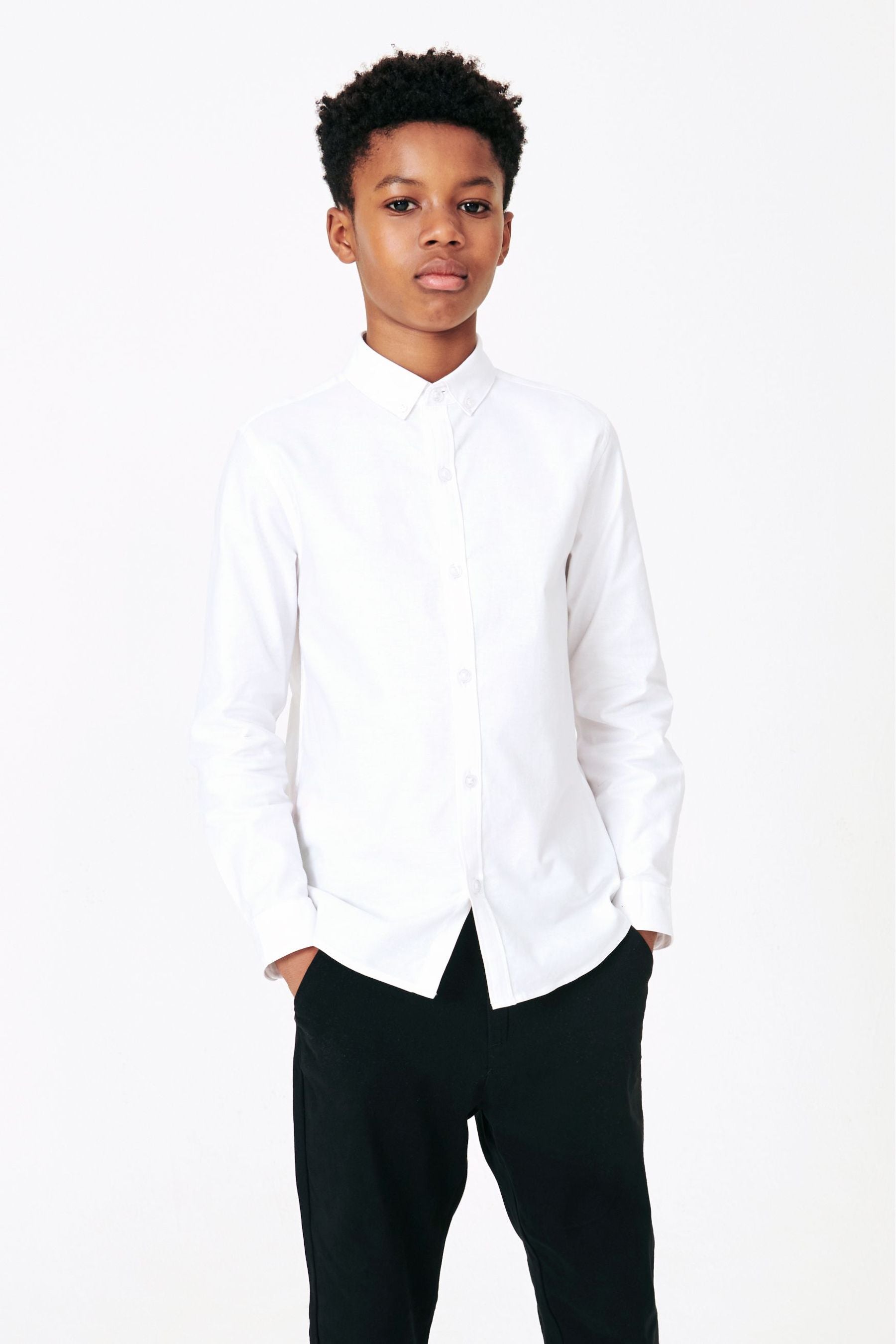 White Plain Oxford Shirt (3-16yrs)