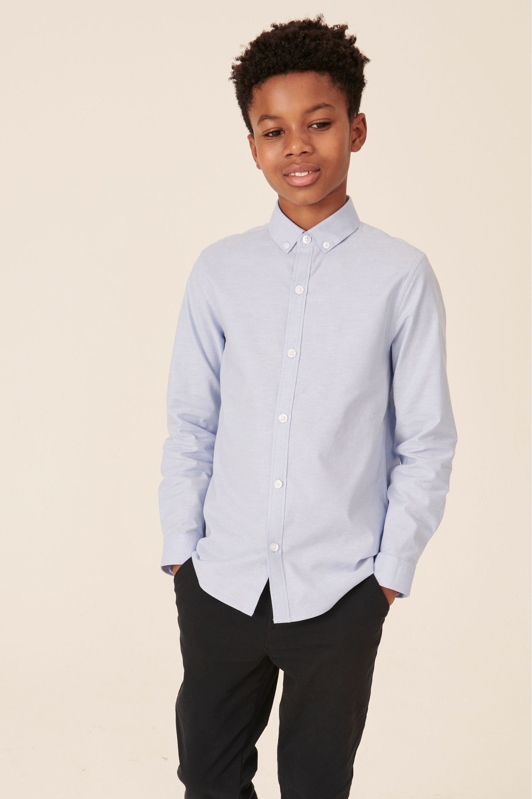 Blue Plain Oxford Shirt (3-16yrs)