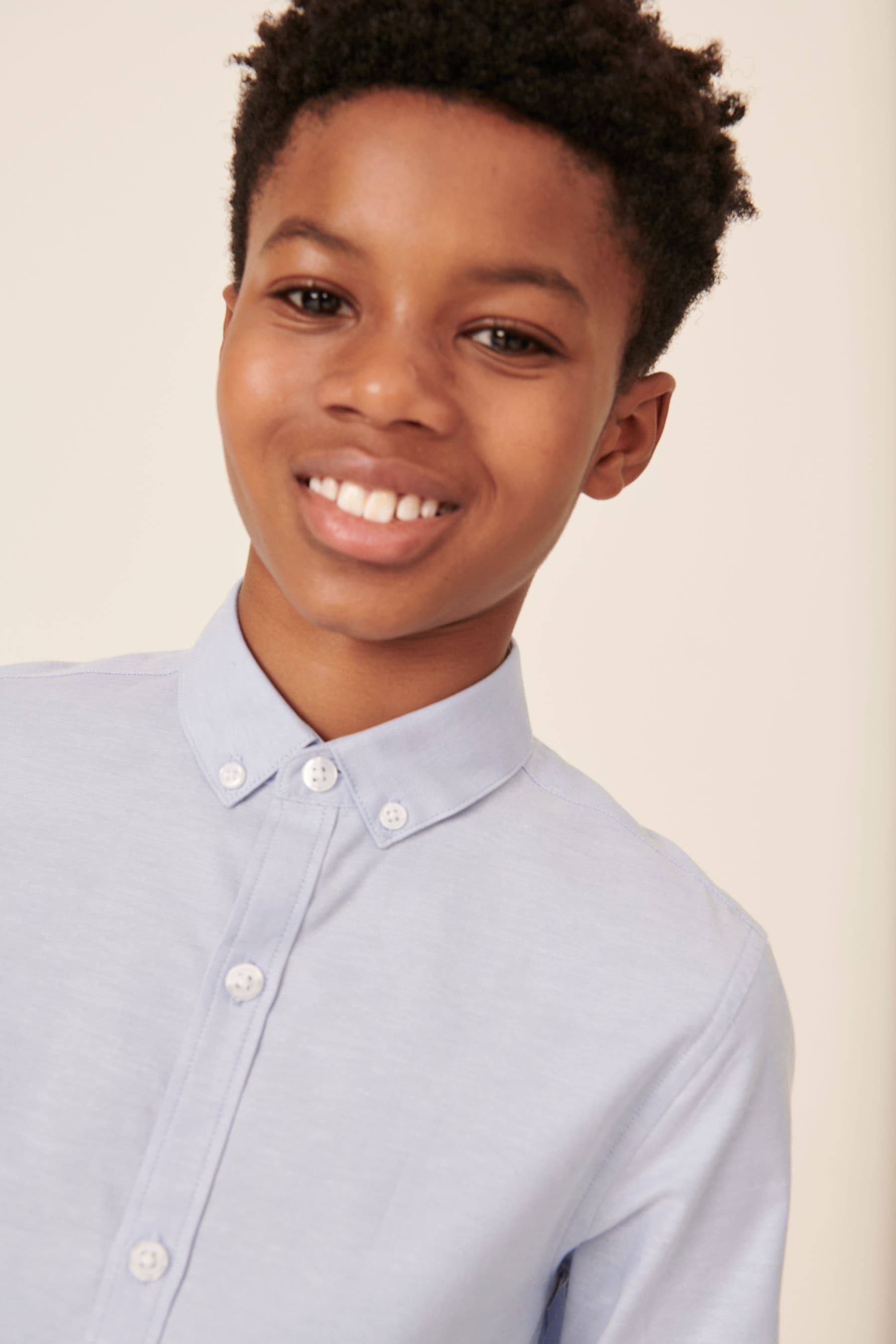 Blue Plain Oxford Shirt (3-16yrs)