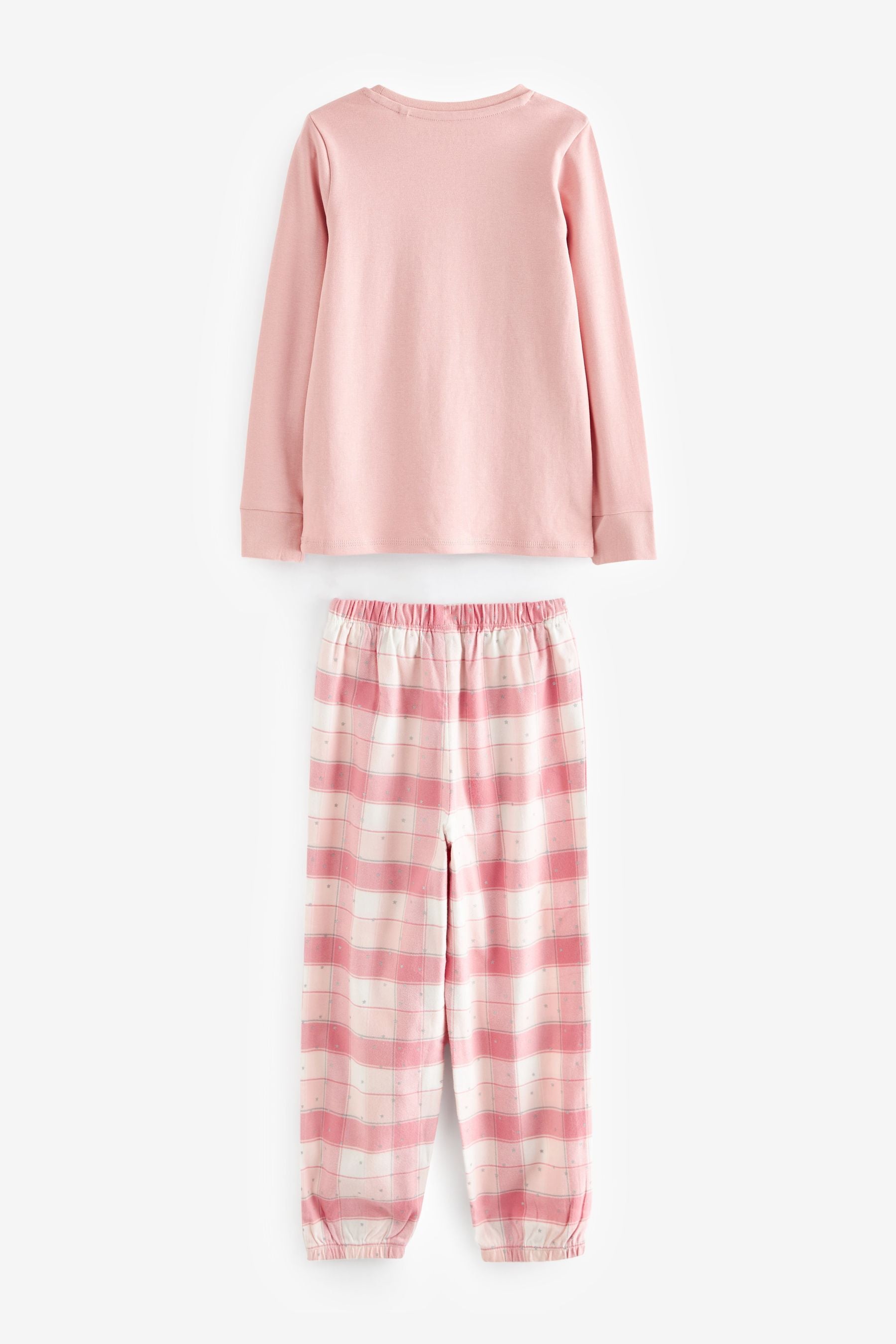 Pink Woven Check Pyjamas (3-16yrs)