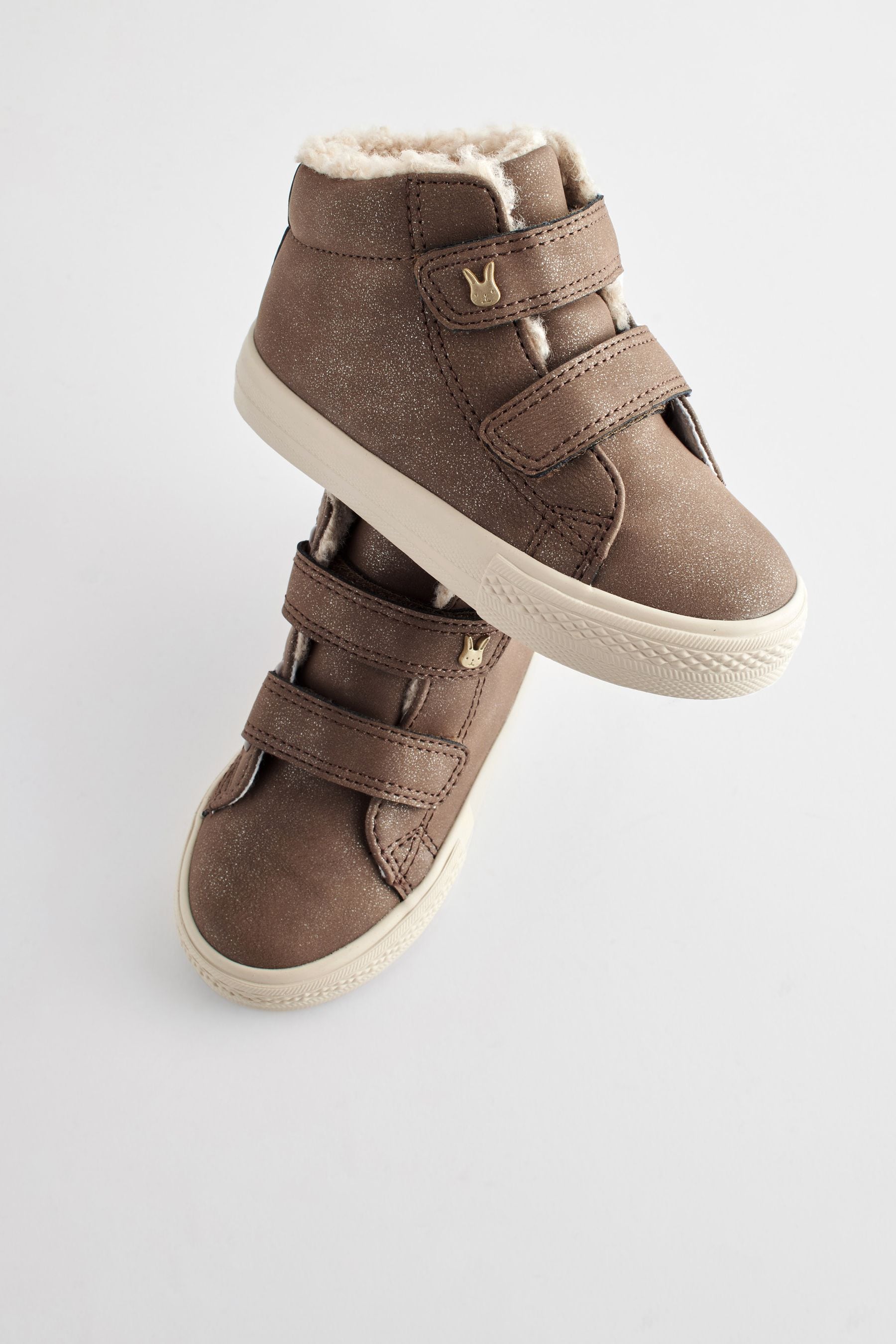 Chocolate Brown High Top Trainers