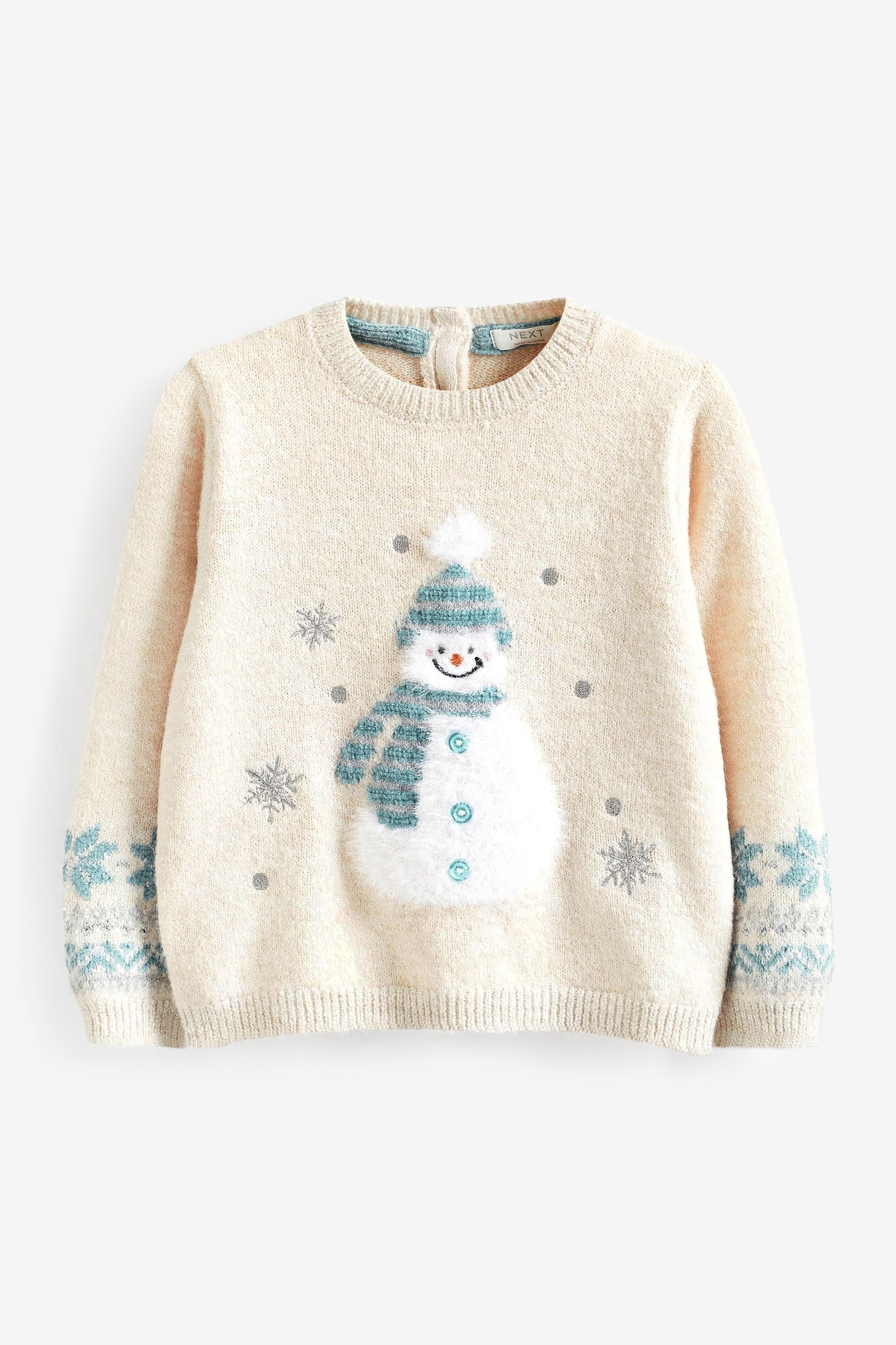 Cream Snowman Jumper (3mths-7yrs)