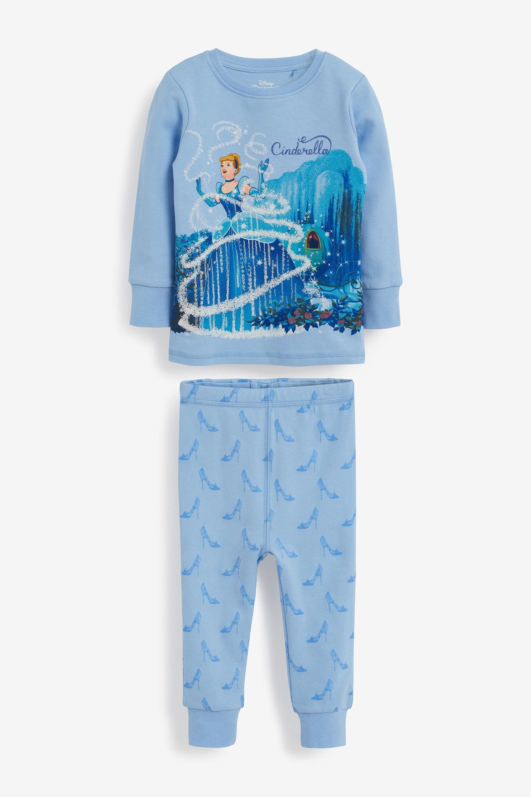 Blue Cinderella Disney Princess Blue Single Pyjamas (9mths-8yrs)