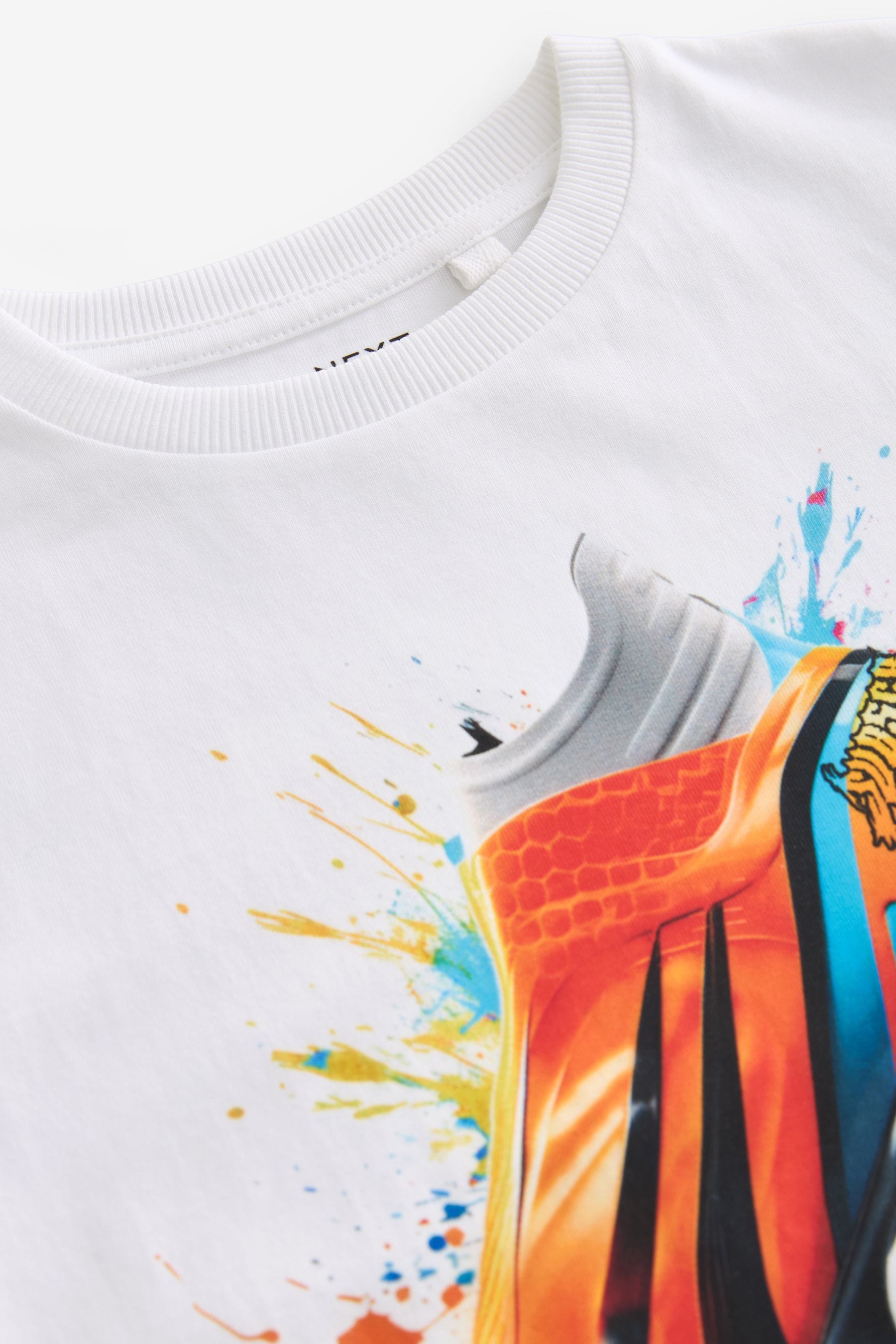 White Football Boot Short Sleeve Graphic T-Shirt (3-16yrs)