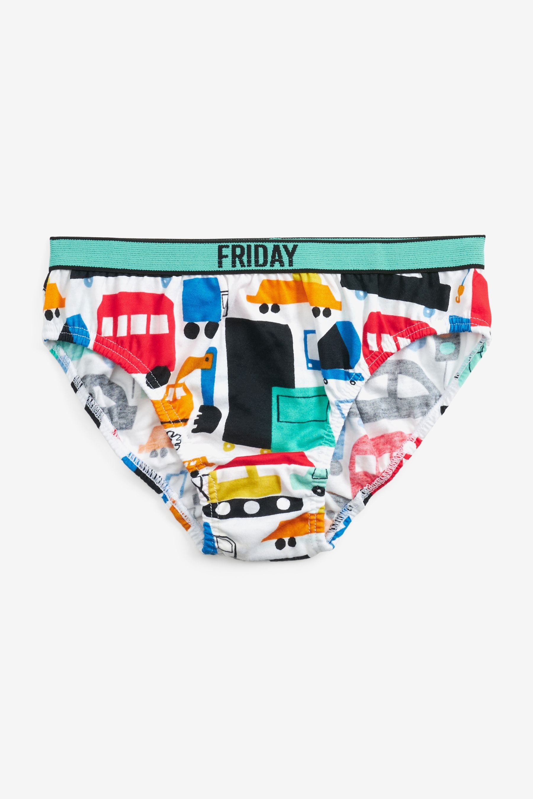 Multi Transport 7 Pack Days Of The Week Briefs (1.5-10yrs)