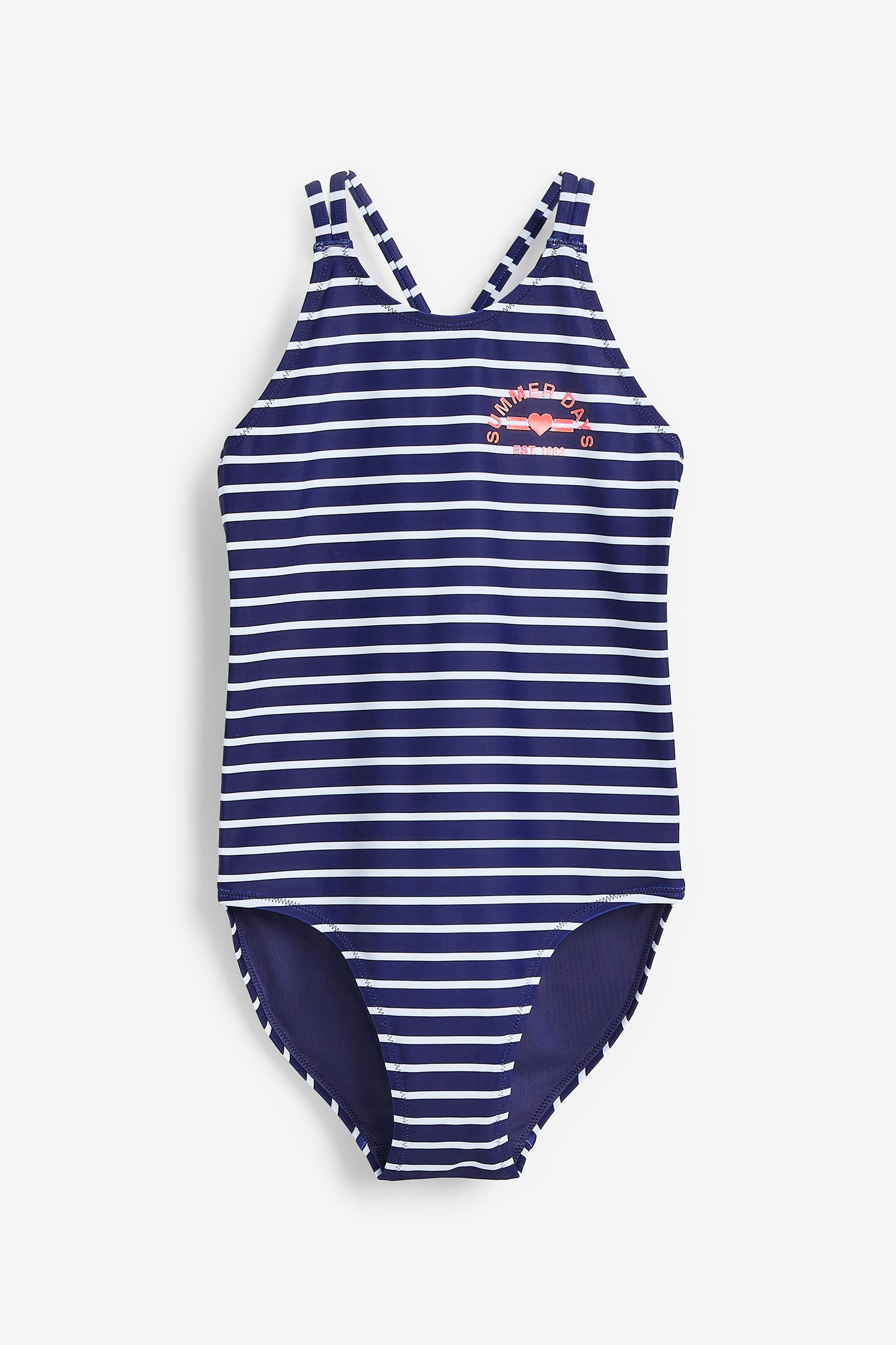 Navy/White Stripe Swimsuit (3-16yrs)