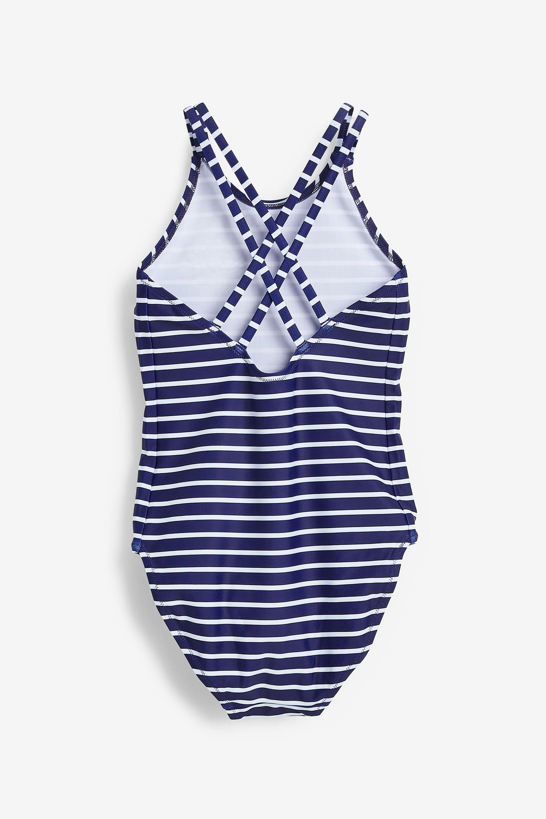 Navy/White Stripe Swimsuit (3-16yrs)