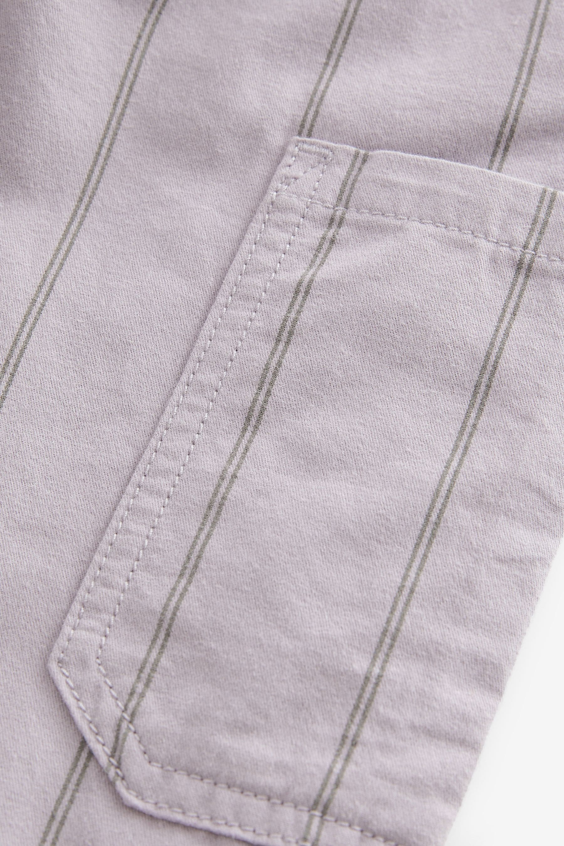 Lilac Purple Stripe Side Pocket Pull-On Trousers (3mths-7yrs)