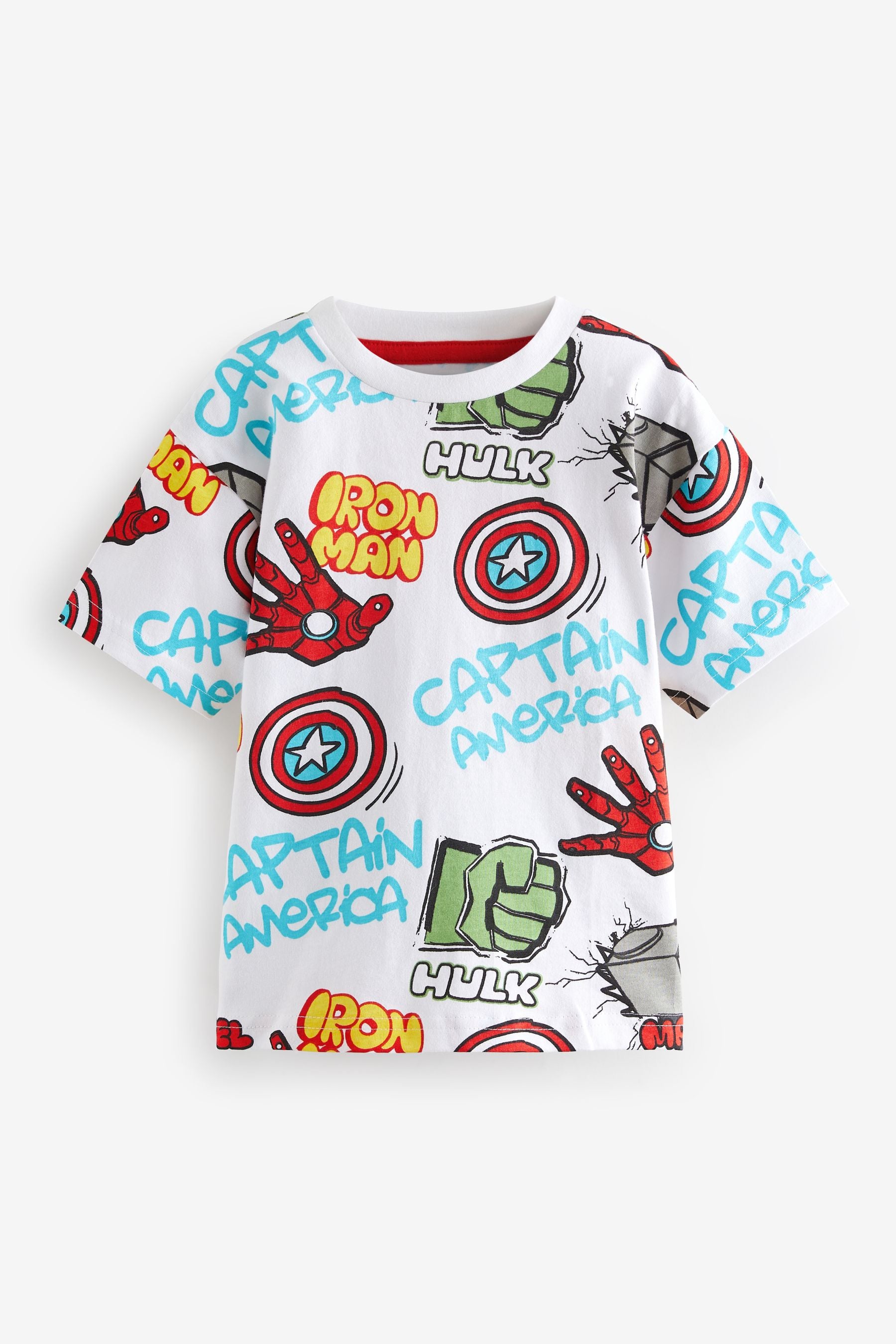 White Short Sleeve Marvel T-Shirt (9mths-8yrs)