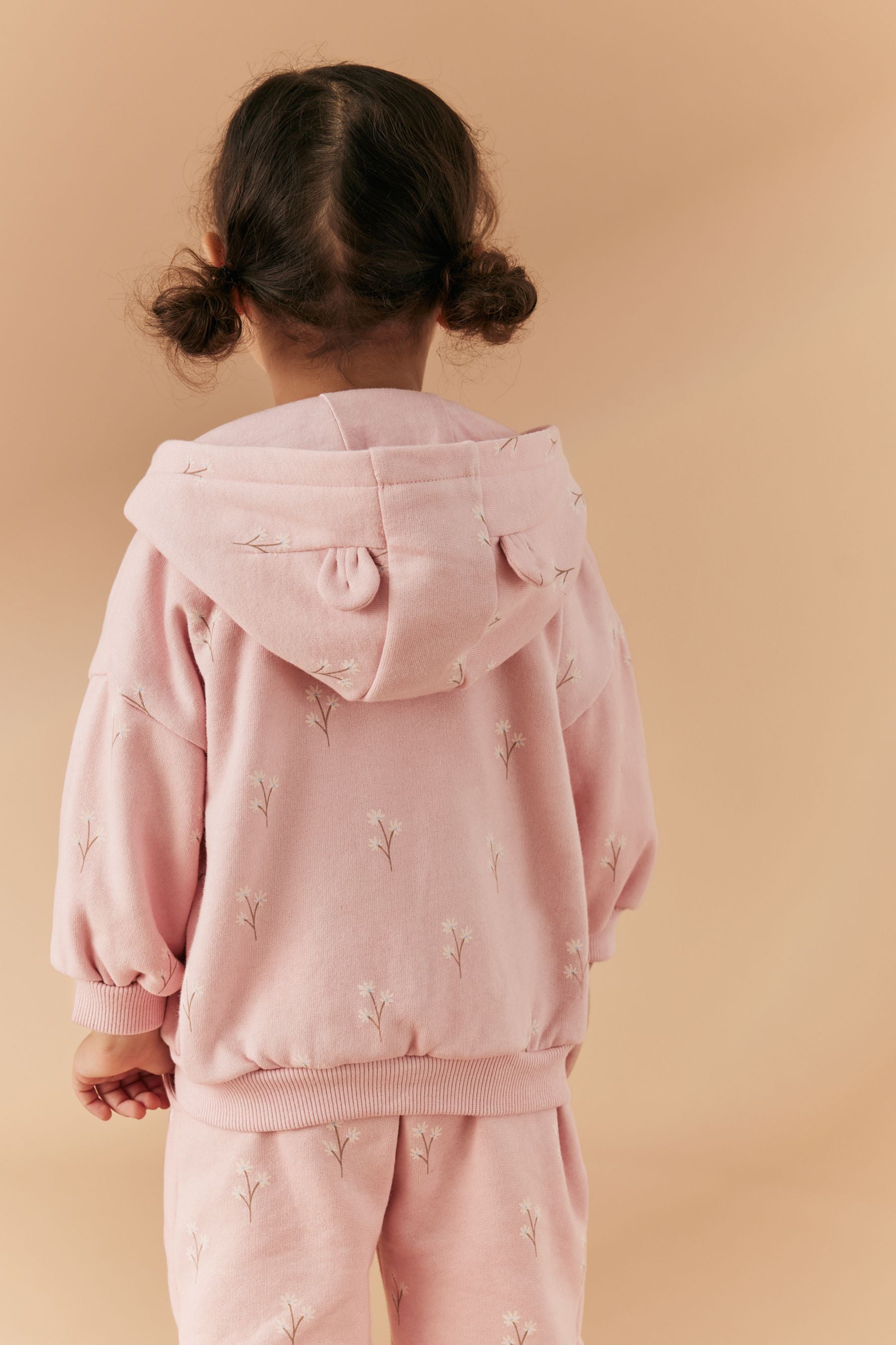 Pink Floral Zip Through Hoodie (3mths-7yrs)