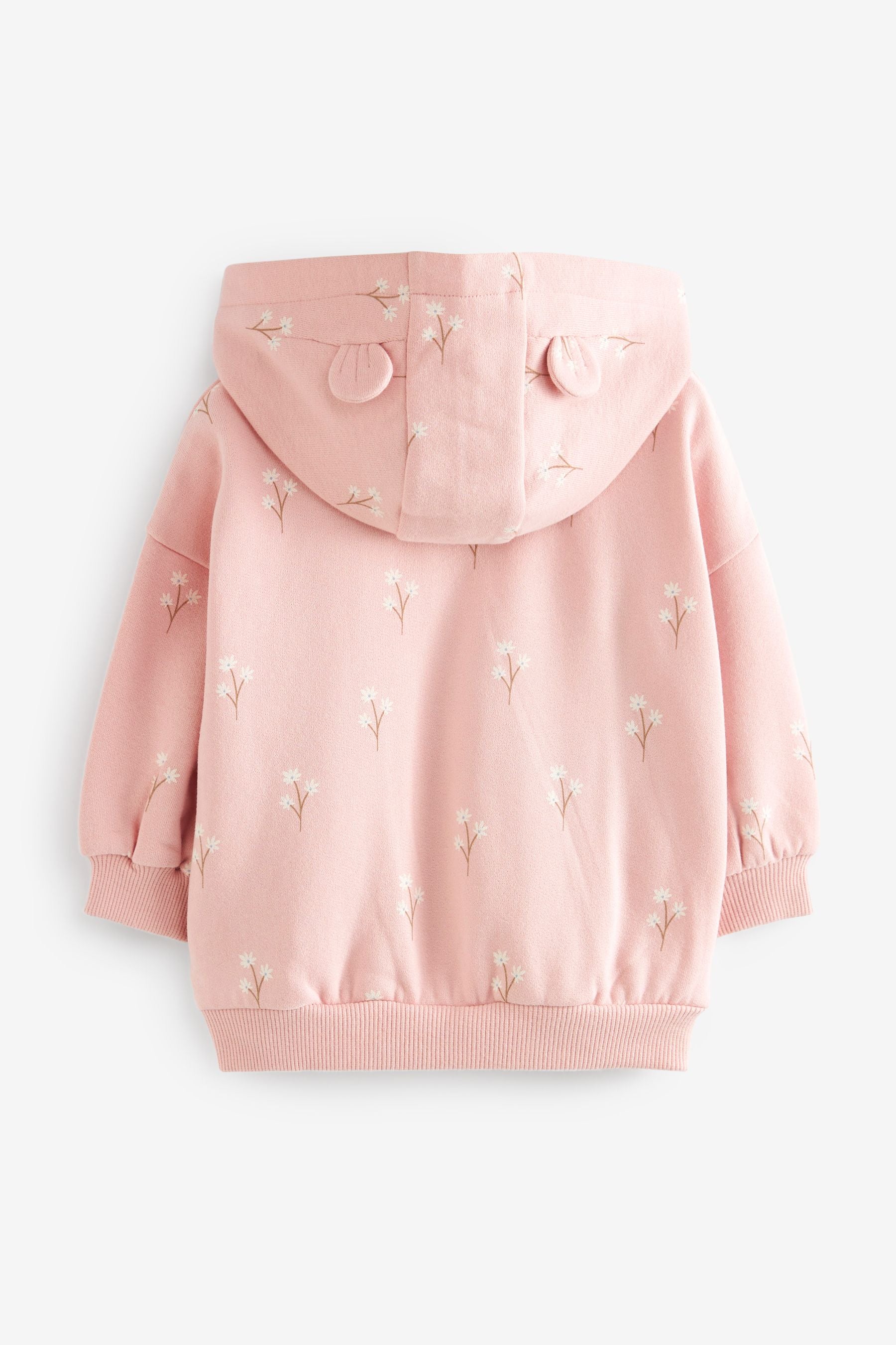 Pink Floral Zip Through Hoodie (3mths-7yrs)