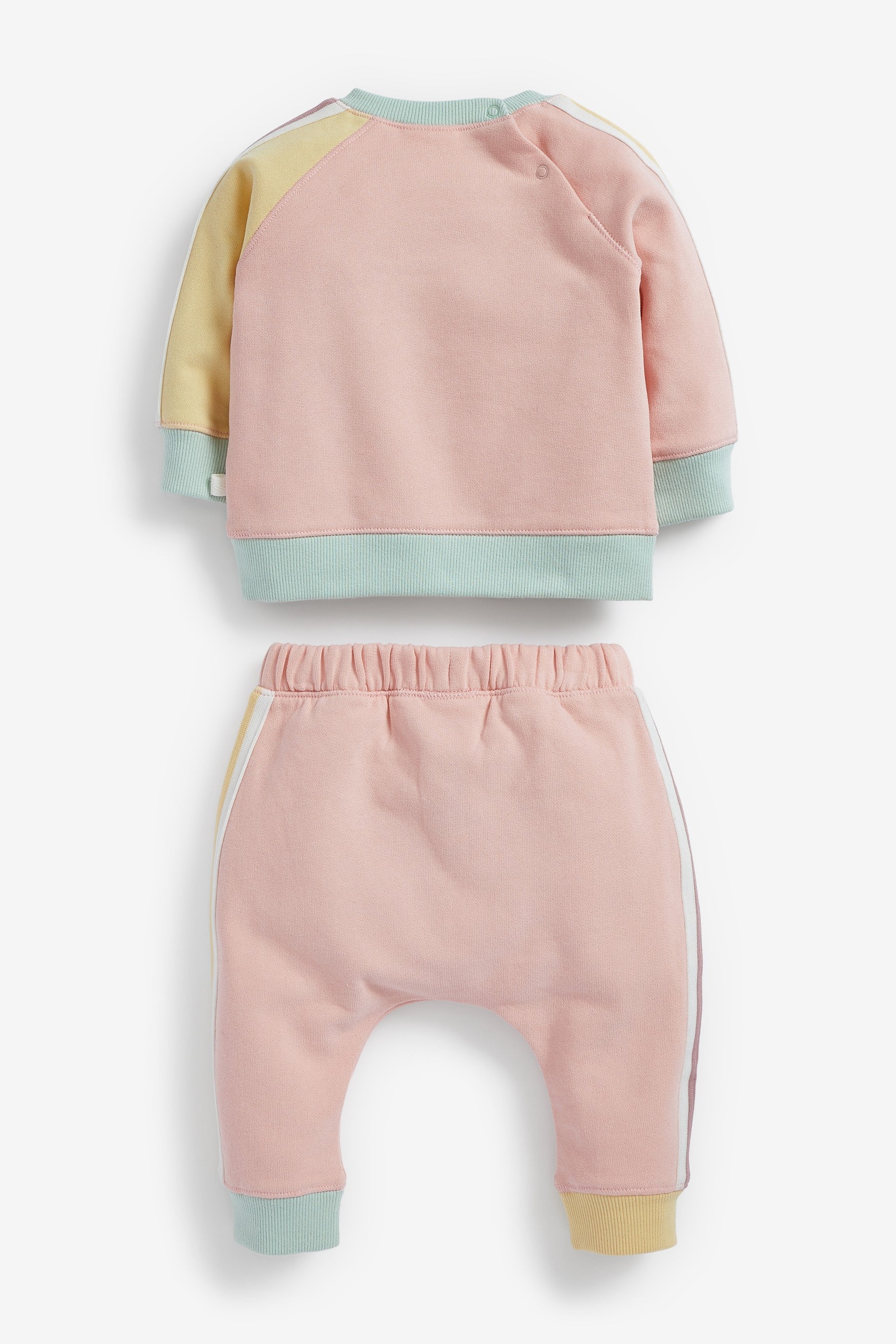 Multi Pastel Baby Sweatshirt And Jogger Set