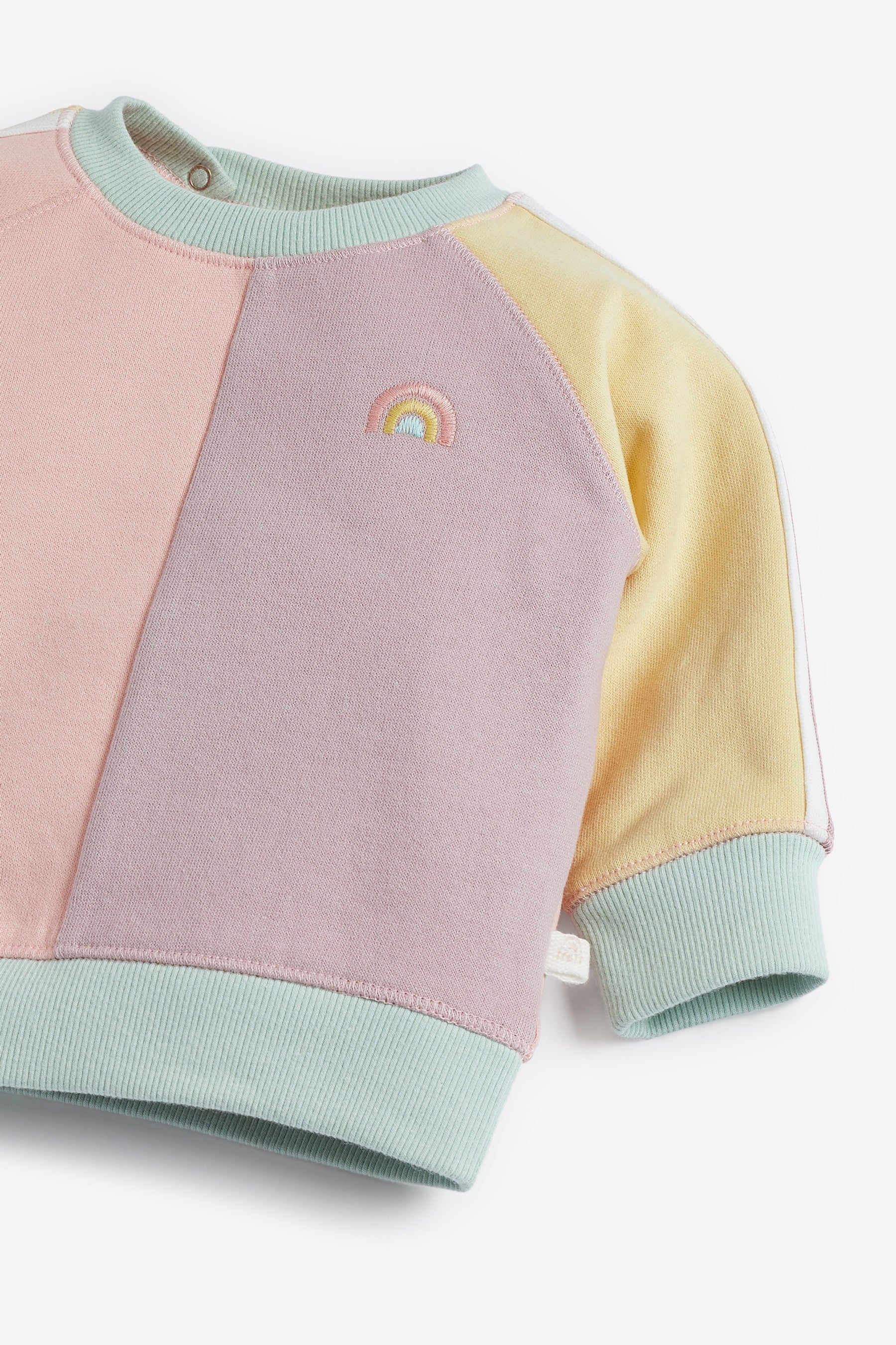 Multi Pastel Baby Sweatshirt And Jogger Set