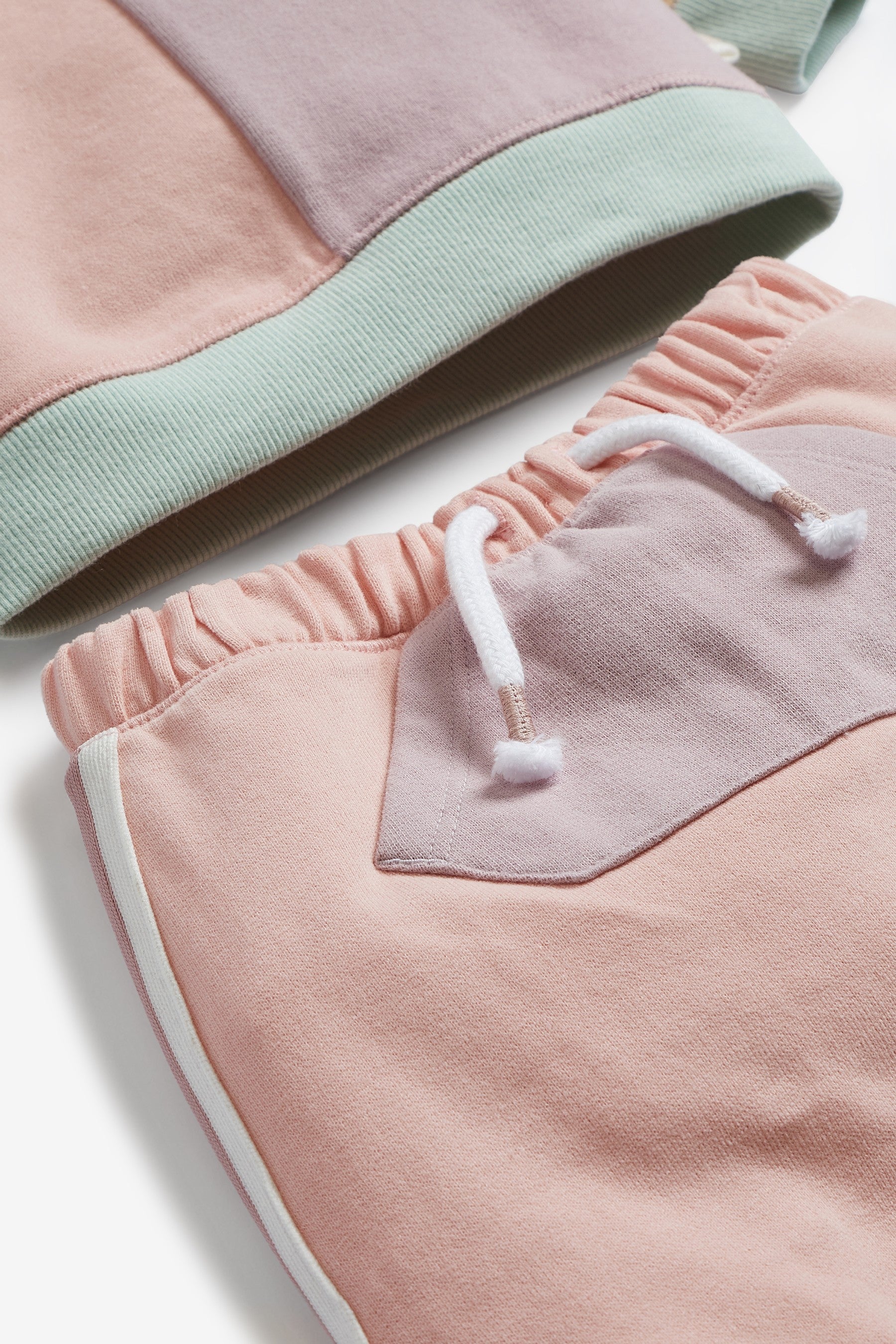 Multi Pastel Baby Sweatshirt And Jogger Set