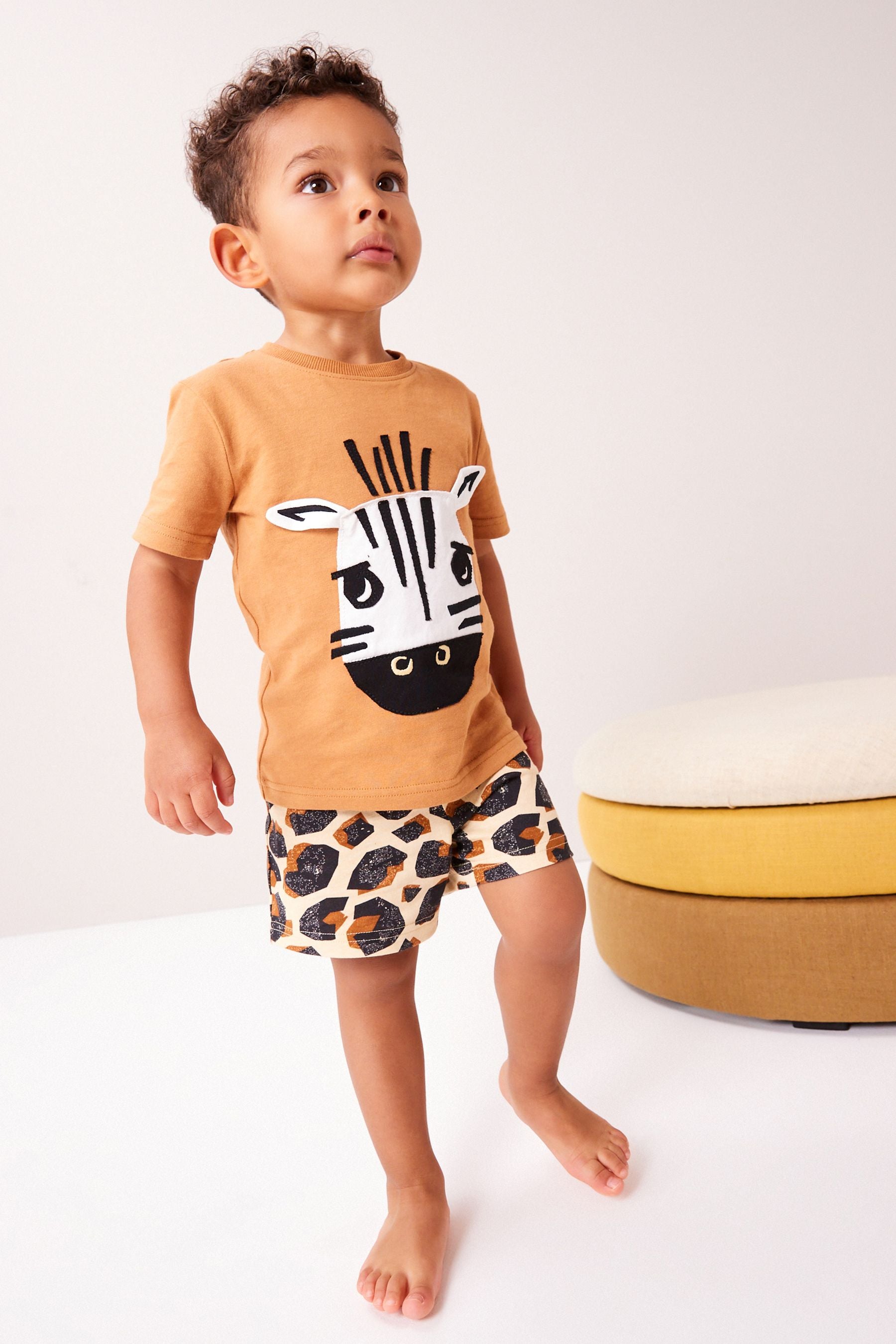 Animal Print Short Pyjamas 2 Pack (9mths-8yrs)