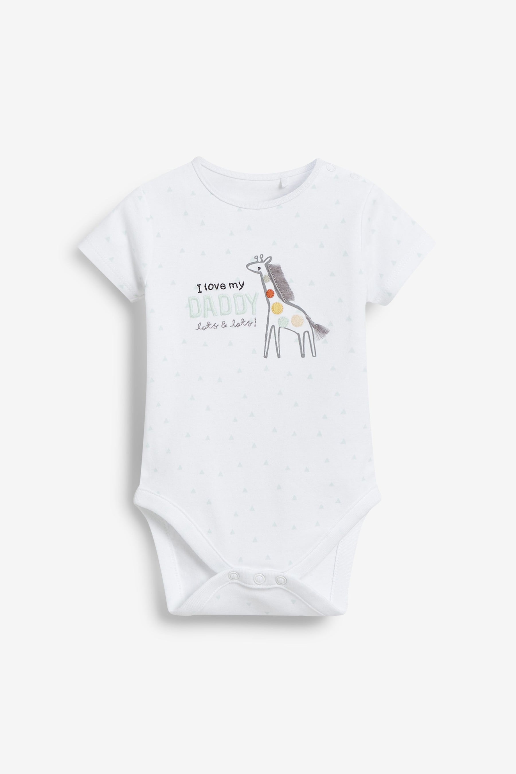 Daddy Giraffe Family Short Sleeve Baby Bodysuit