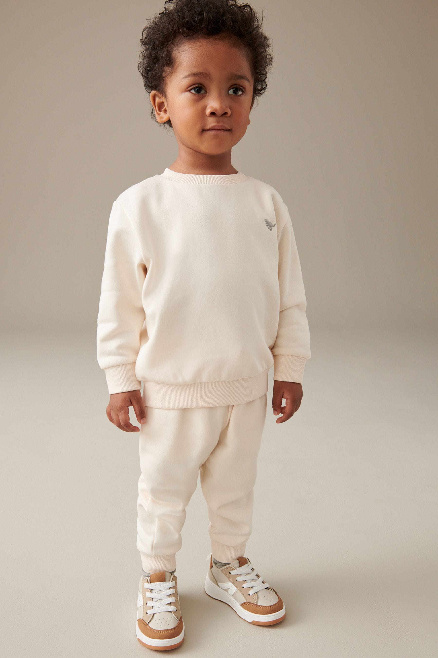 White Ecru Jersey Sweatshirt And Joggers Set (3mths-7yrs)